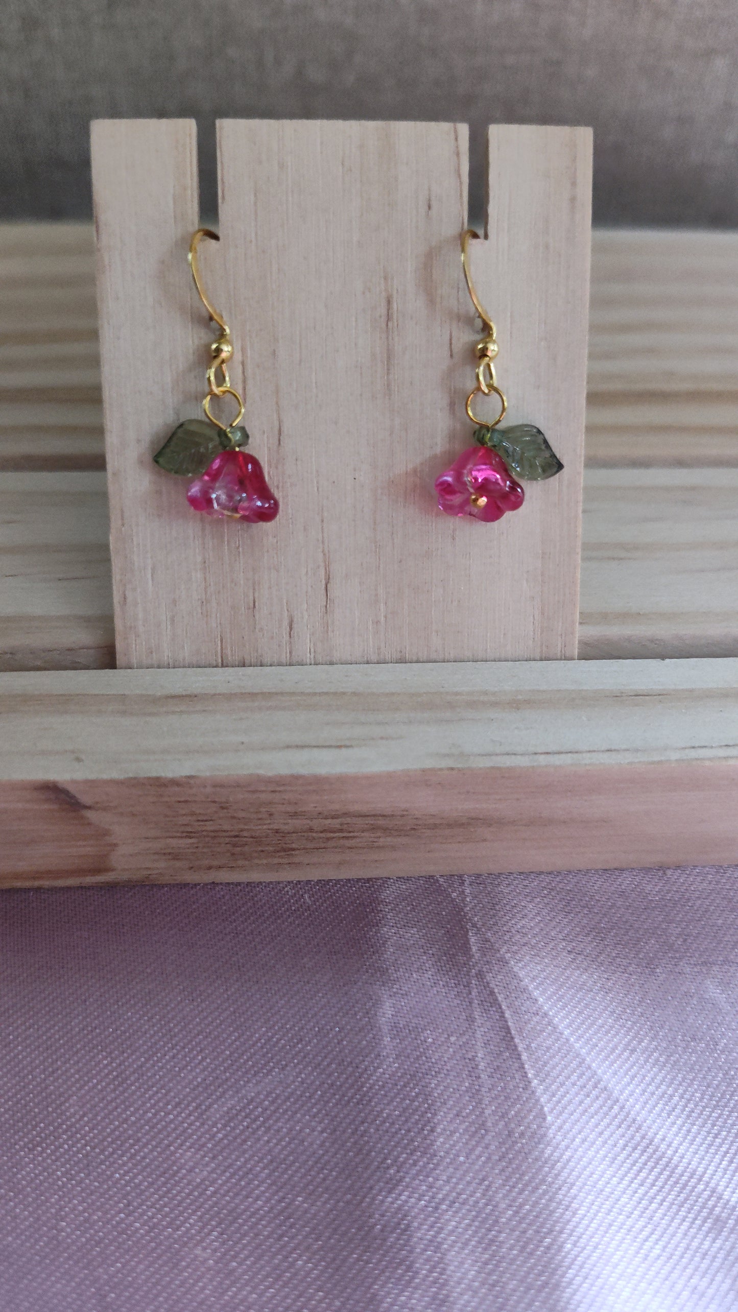 Glass Flower Earrings- CLEARANCE