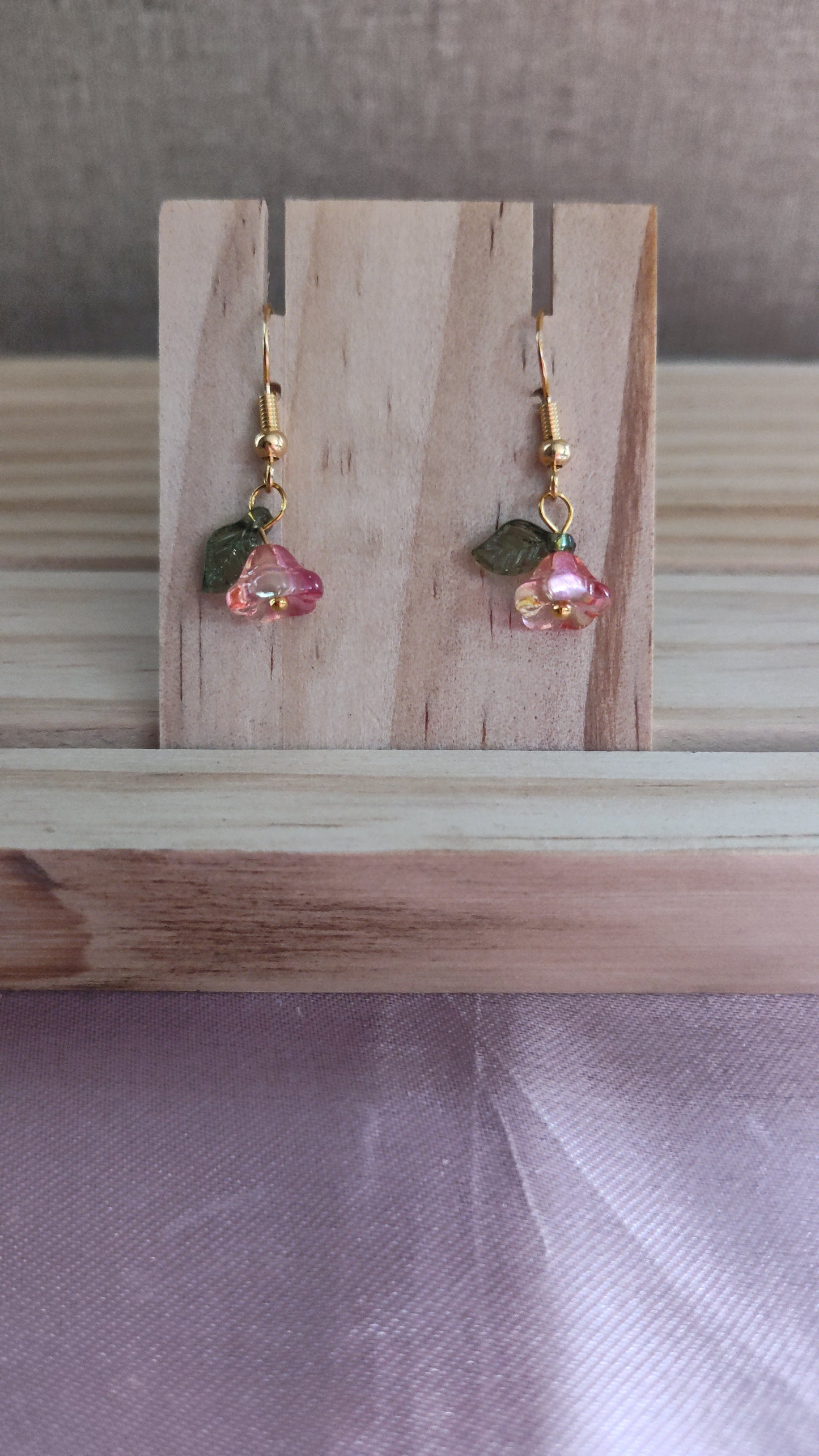 Glass Flower Earrings- CLEARANCE
