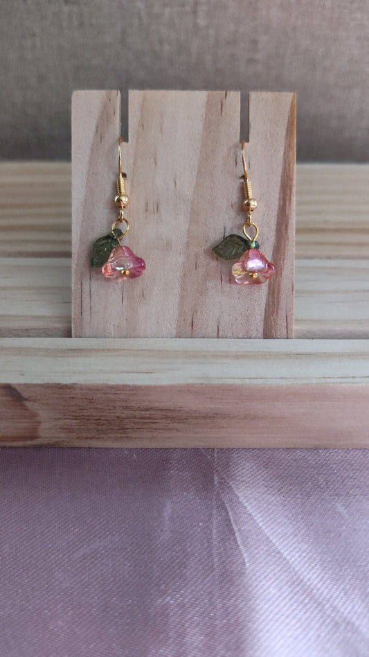 Glass Flower Earrings- CLEARANCE