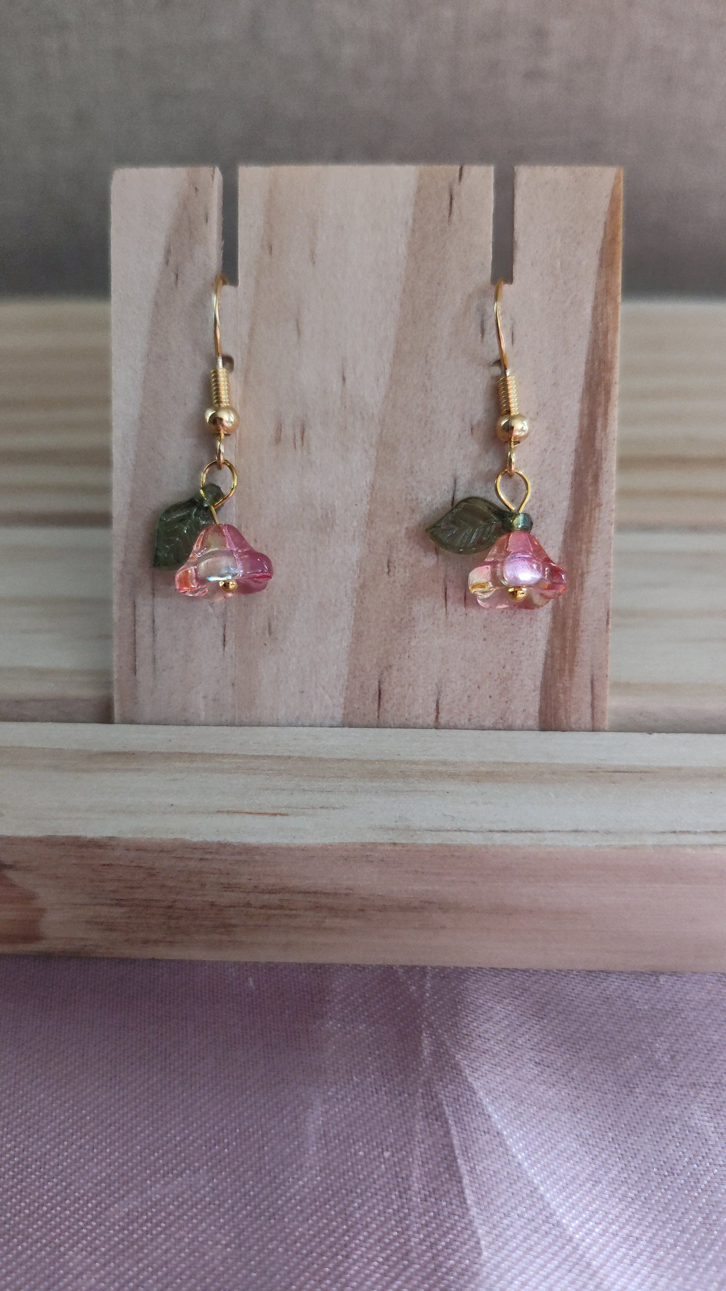 Glass Flower Earrings- CLEARANCE