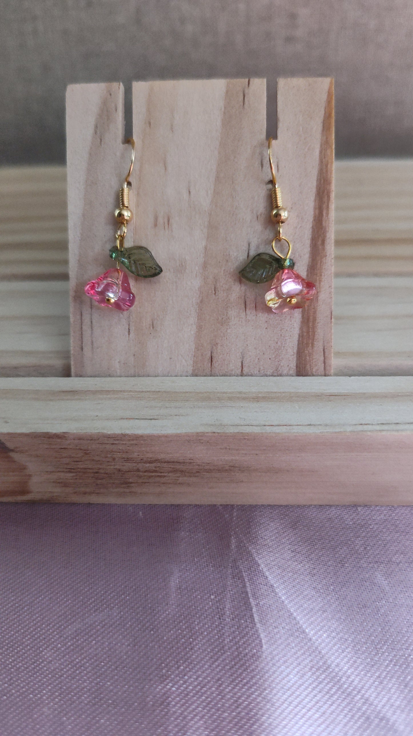 Glass Flower Earrings- CLEARANCE