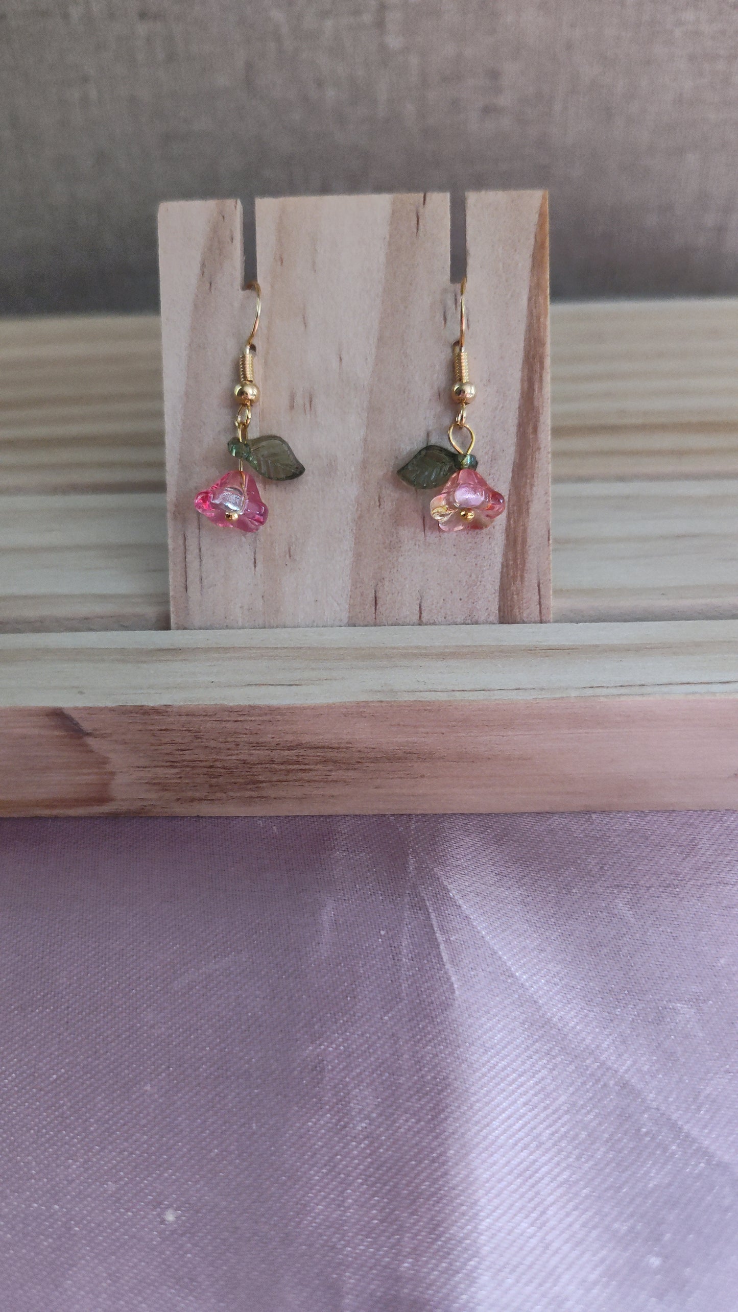 Glass Flower Earrings- CLEARANCE