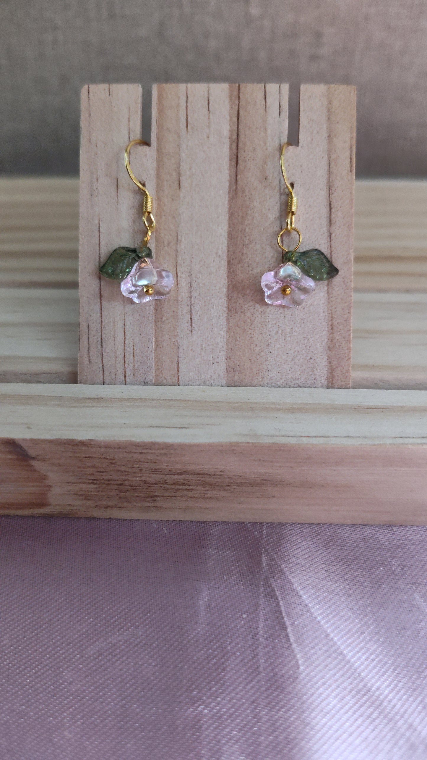 Glass Flower Earrings- CLEARANCE