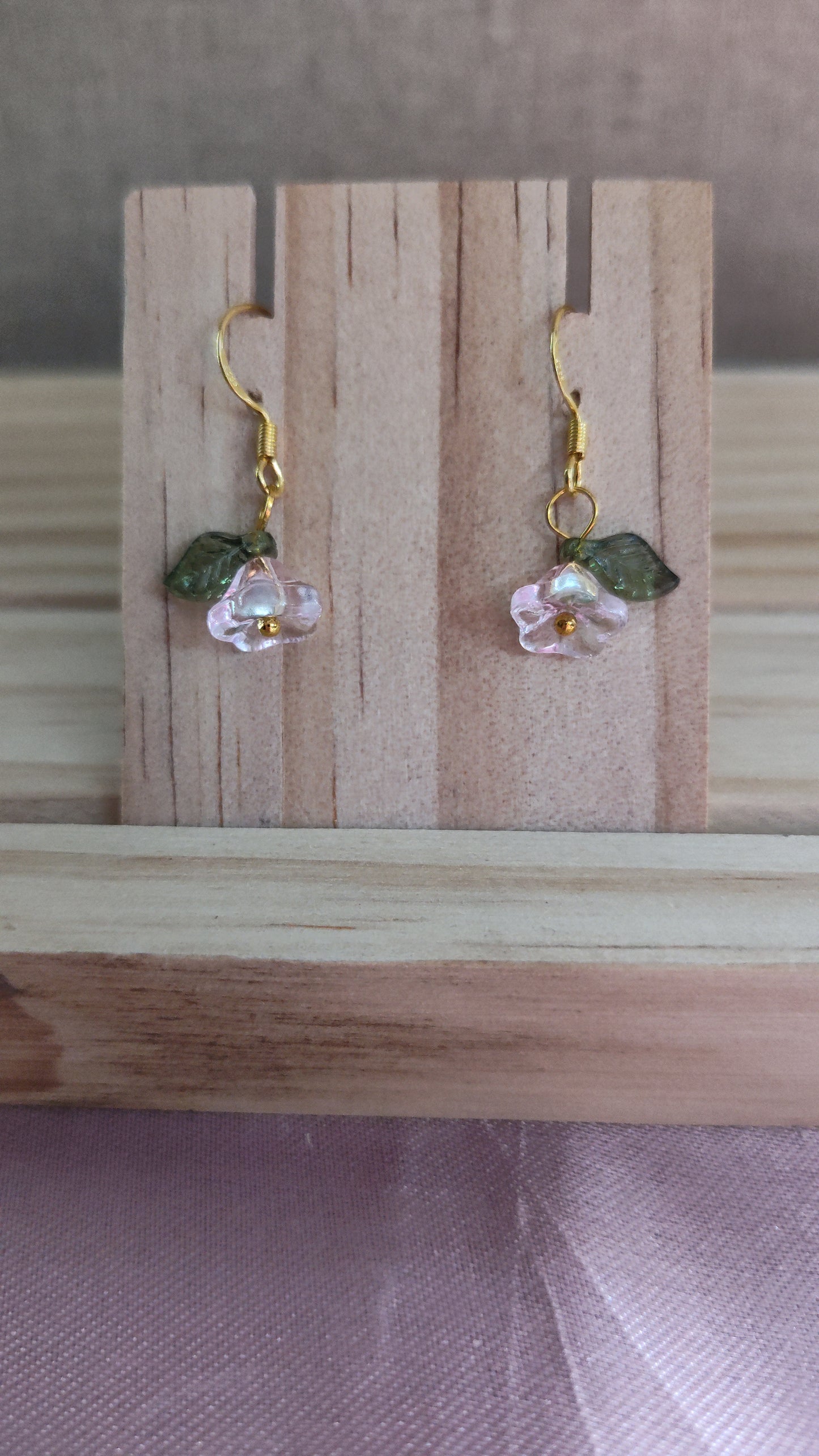 Glass Flower Earrings- CLEARANCE
