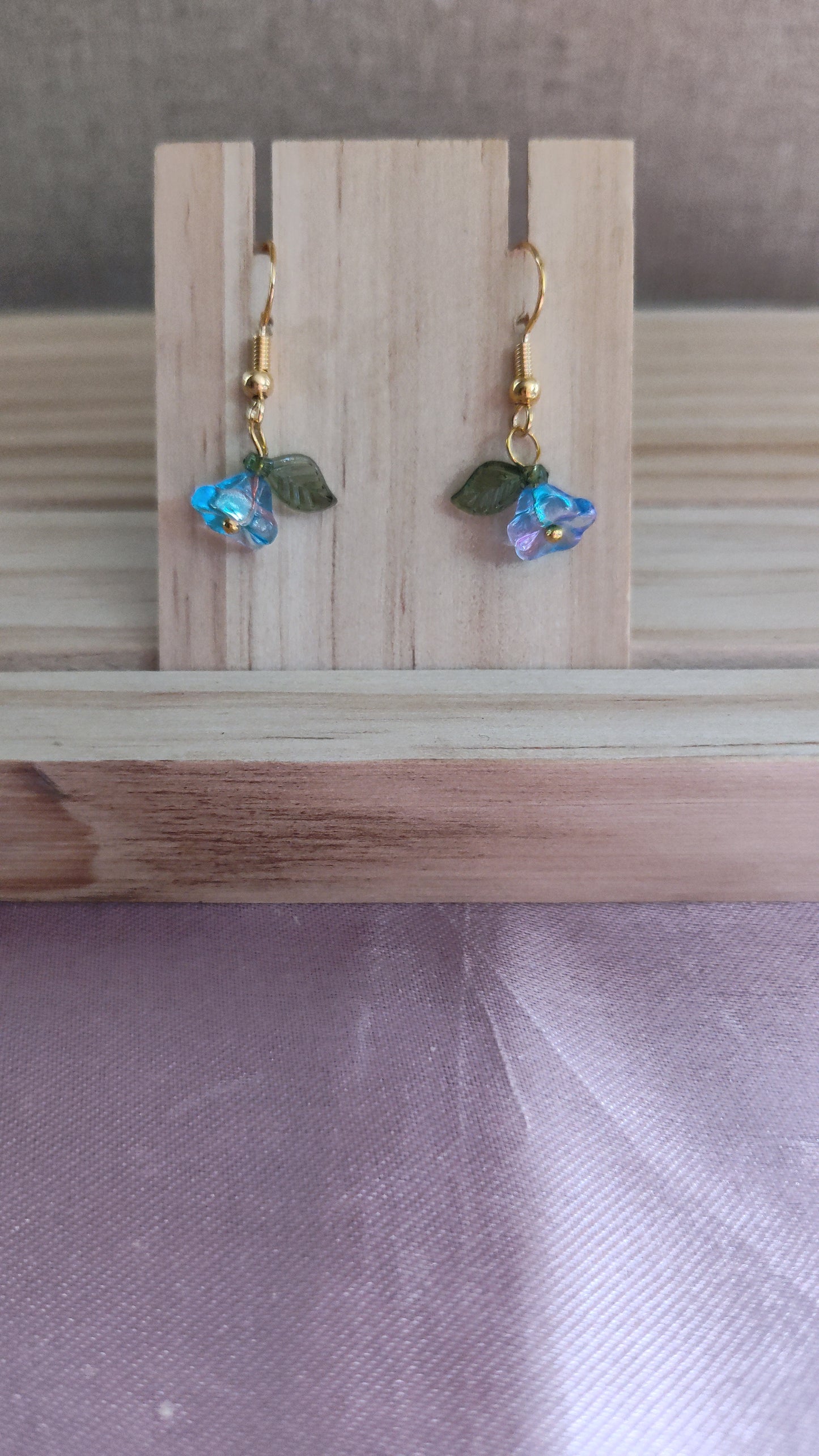 Glass Flower Earrings- CLEARANCE