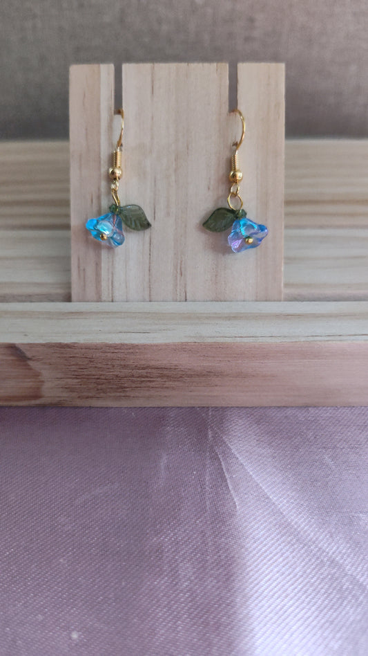 Glass Flower Earrings- CLEARANCE