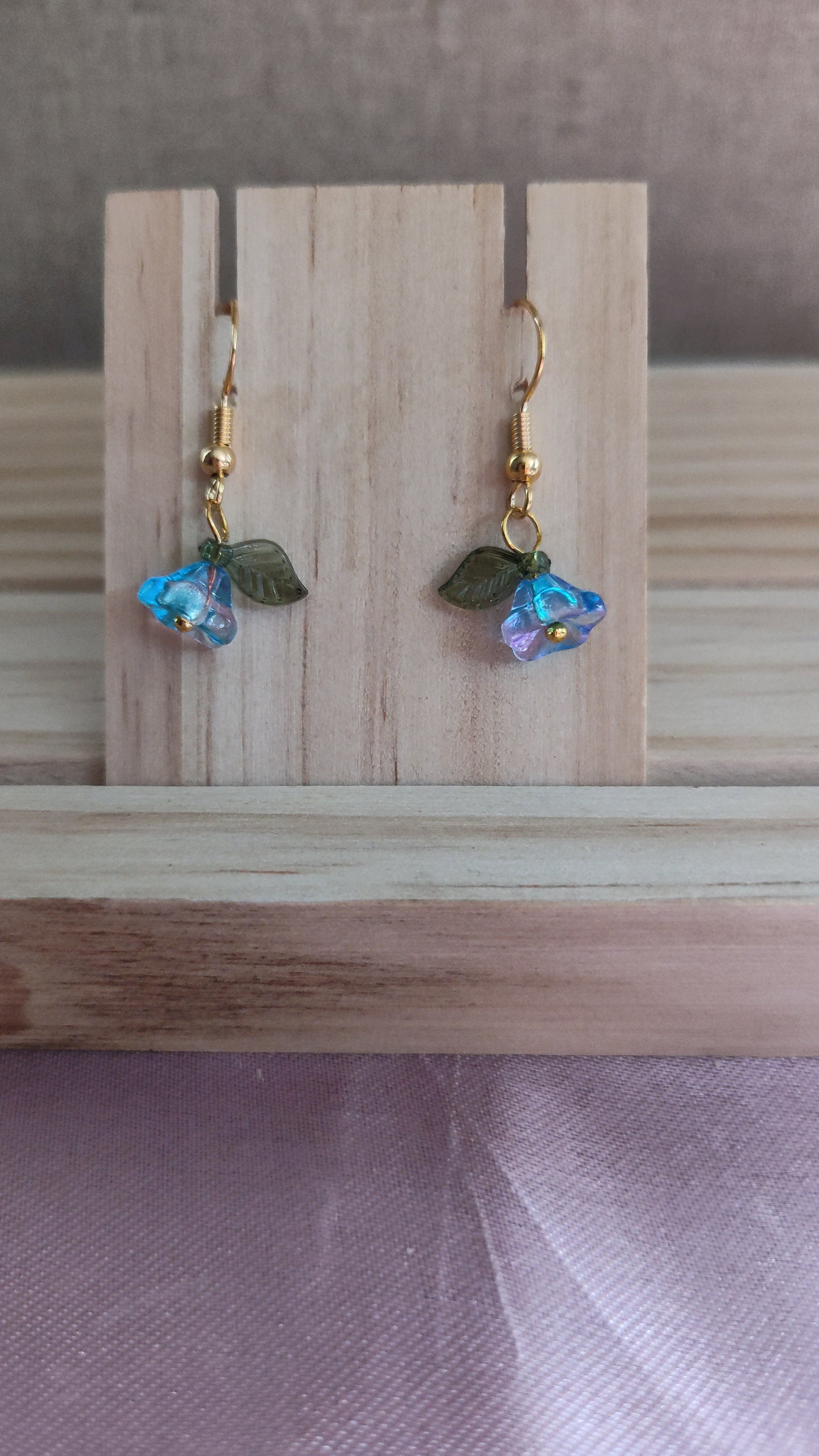 Glass Flower Earrings- CLEARANCE