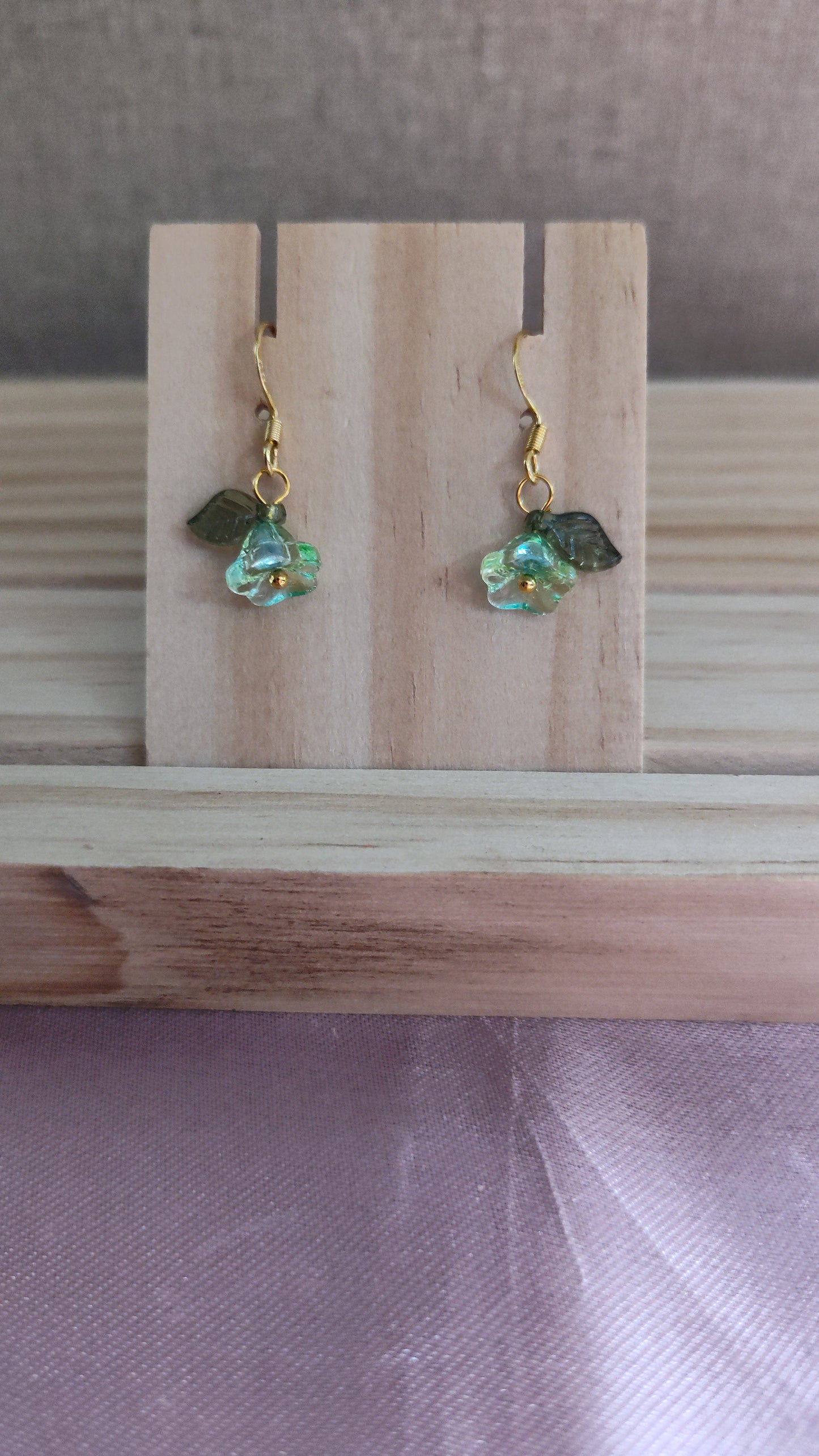 Glass Flower Earrings- CLEARANCE