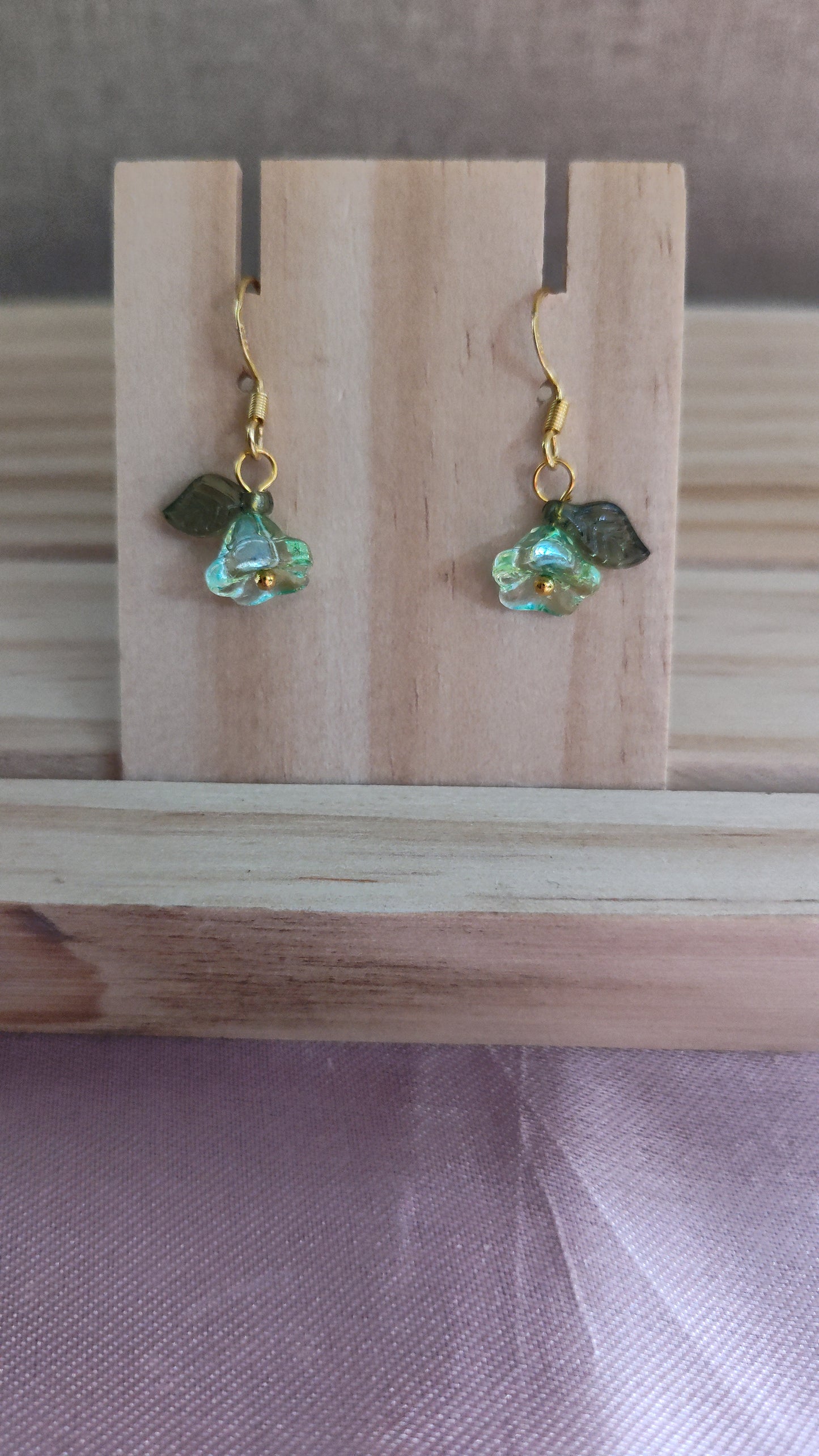 Glass Flower Earrings- CLEARANCE