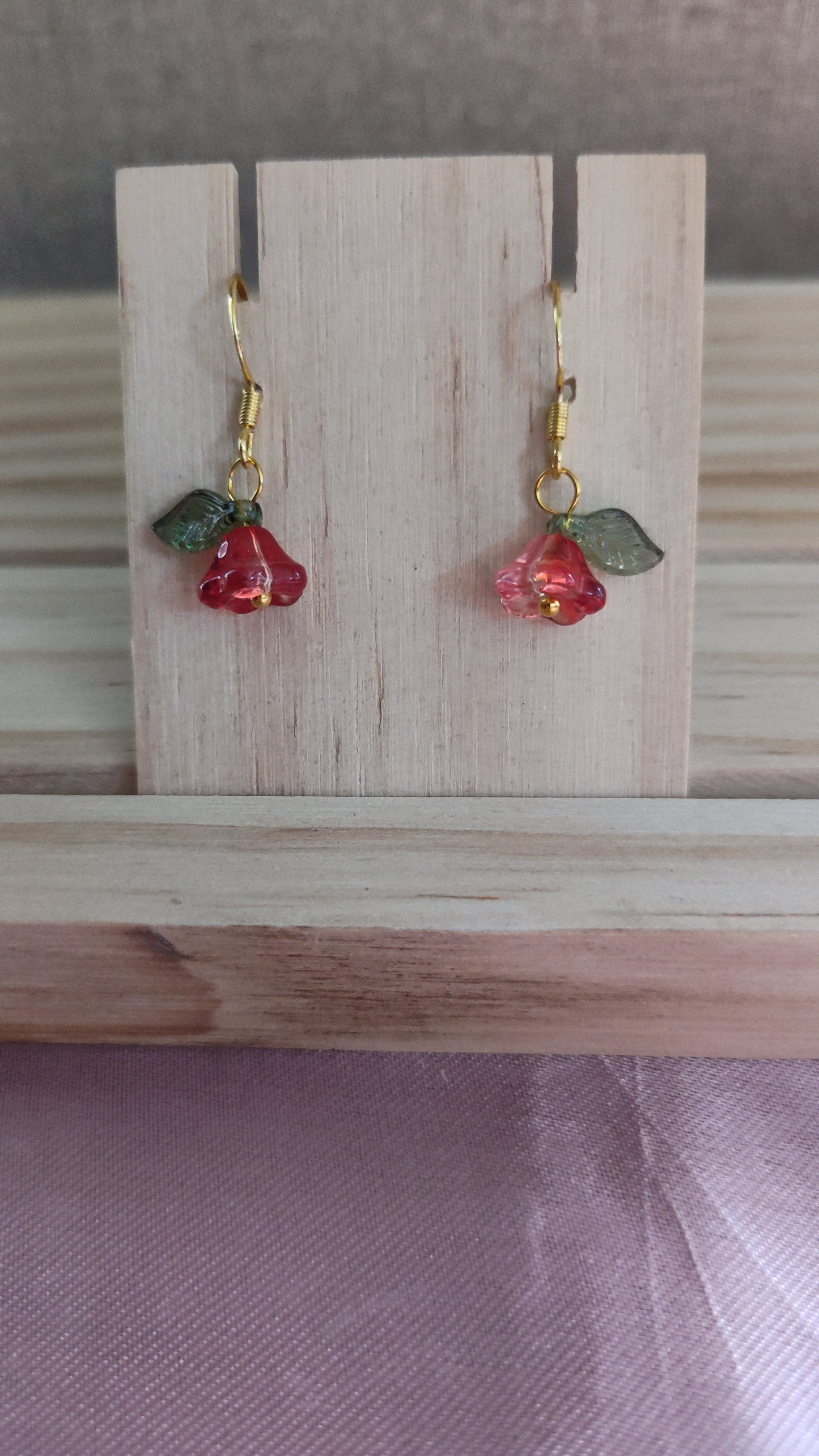 Glass Flower Earrings- CLEARANCE