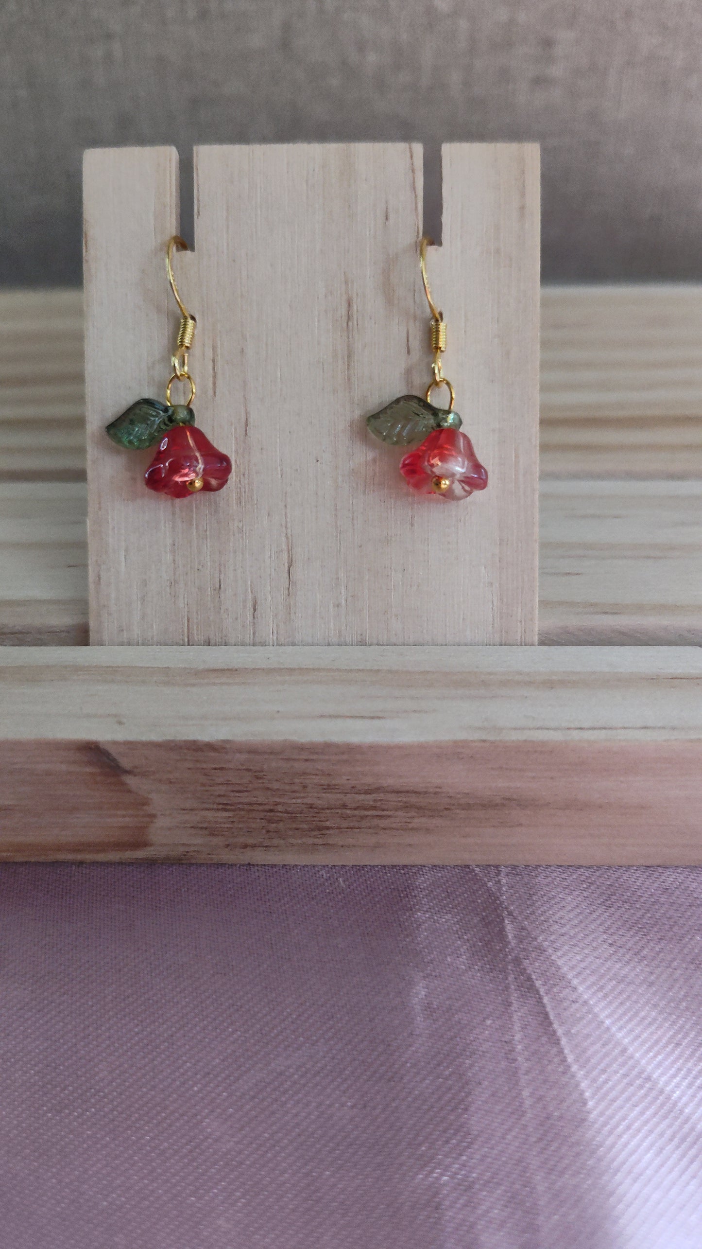 Glass Flower Earrings- CLEARANCE