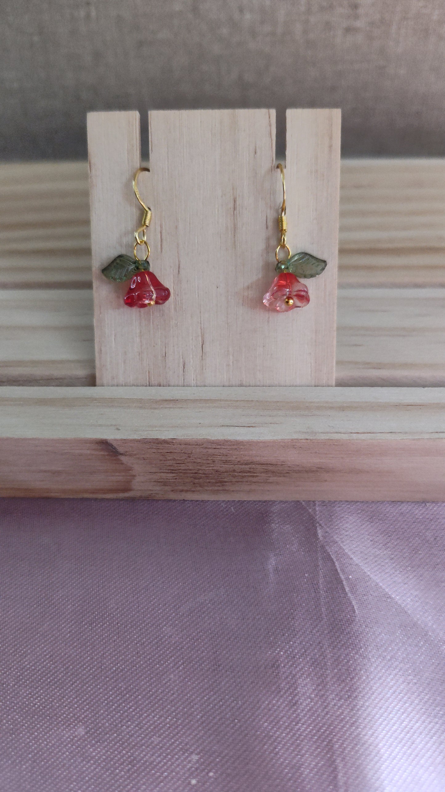 Glass Flower Earrings- CLEARANCE