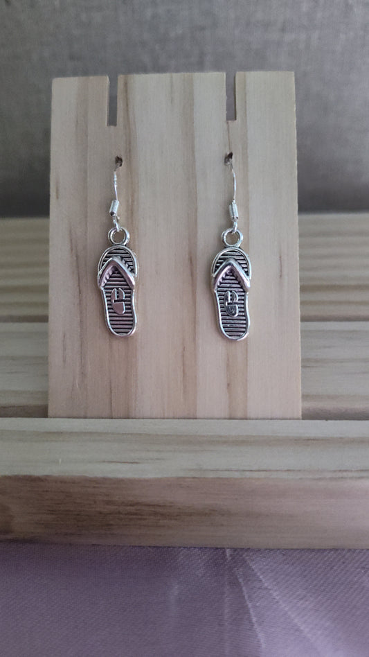 Silver Sandal Earrings- CLEARANCE- Discontinued item
