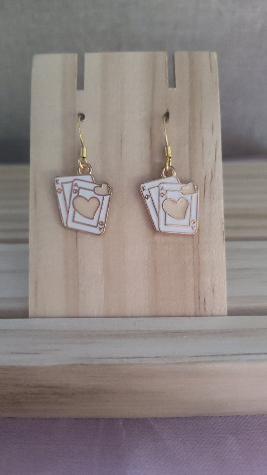 Poker Card Earrings- CLEARANCE