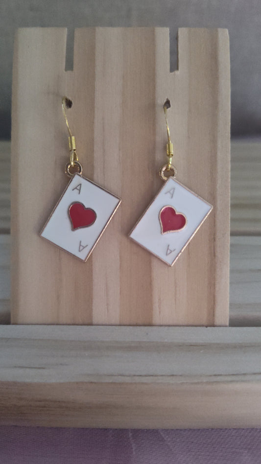 Poker Card Earrings- CLEARANCE