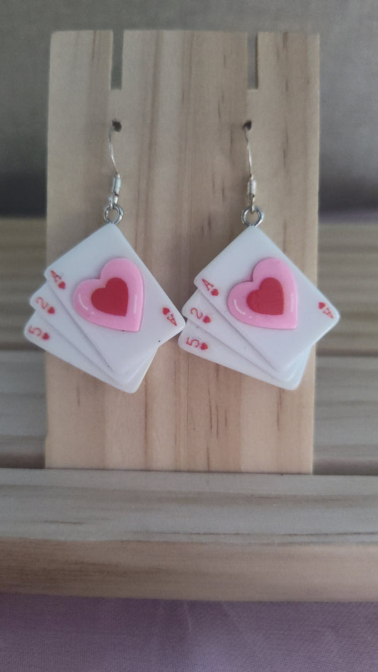 Poker Card Earrings- CLEARANCE