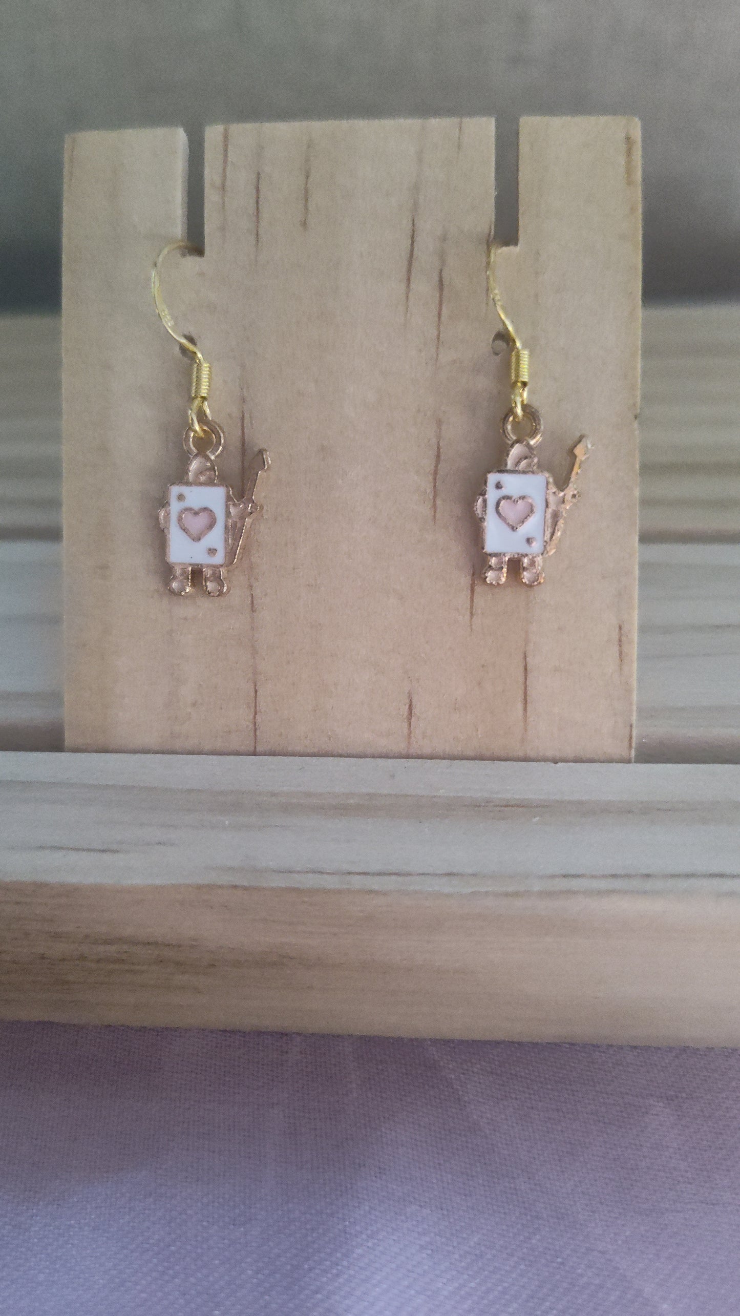 Mini Poker Card Earrings- CLEARANCE- Discontinued item