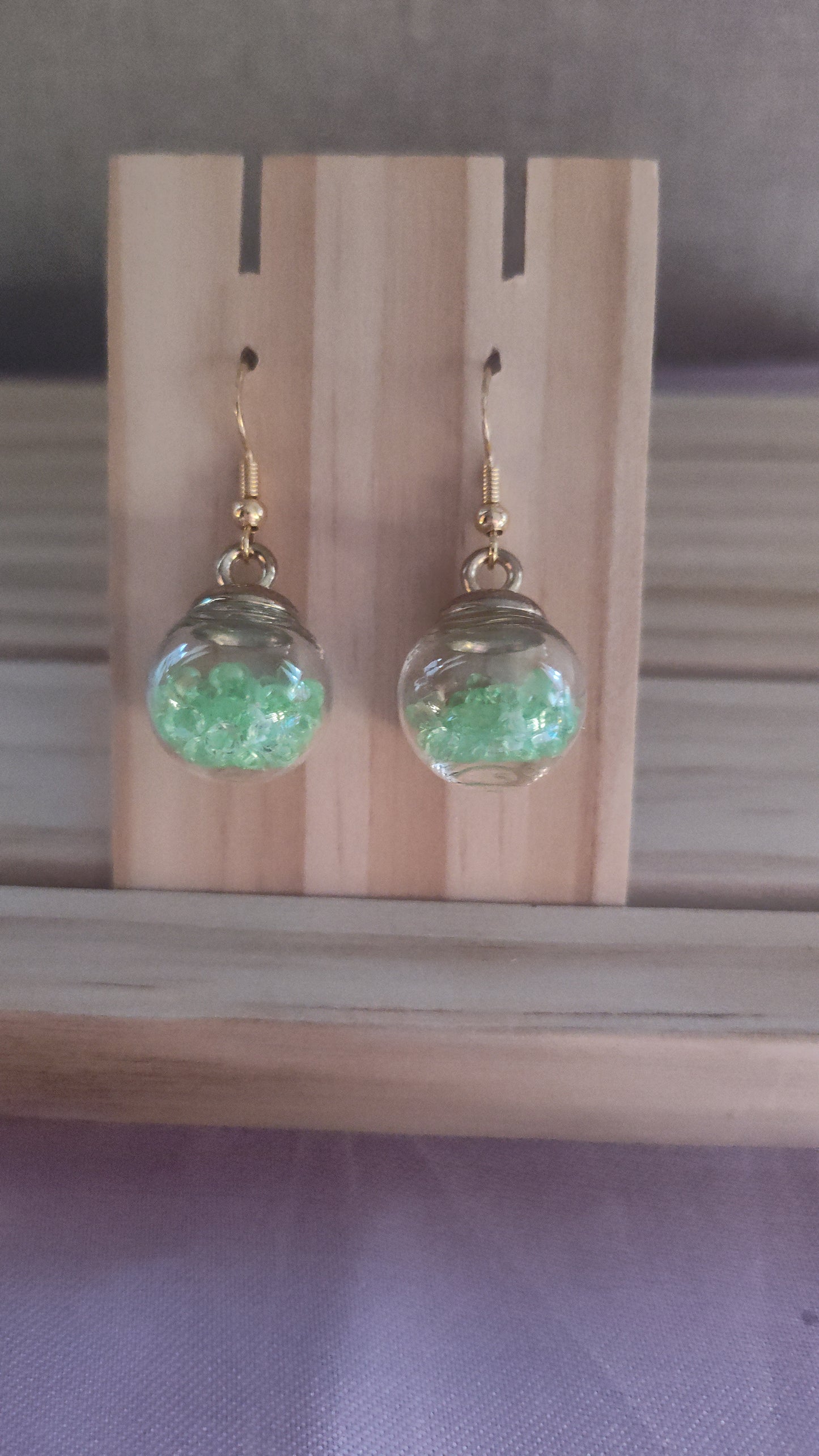 Glass Ball Earrings- CLEARANCE- Discontinued item
