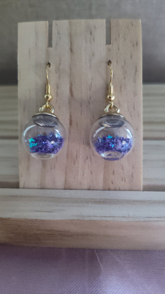 Glass Ball Earrings- CLEARANCE