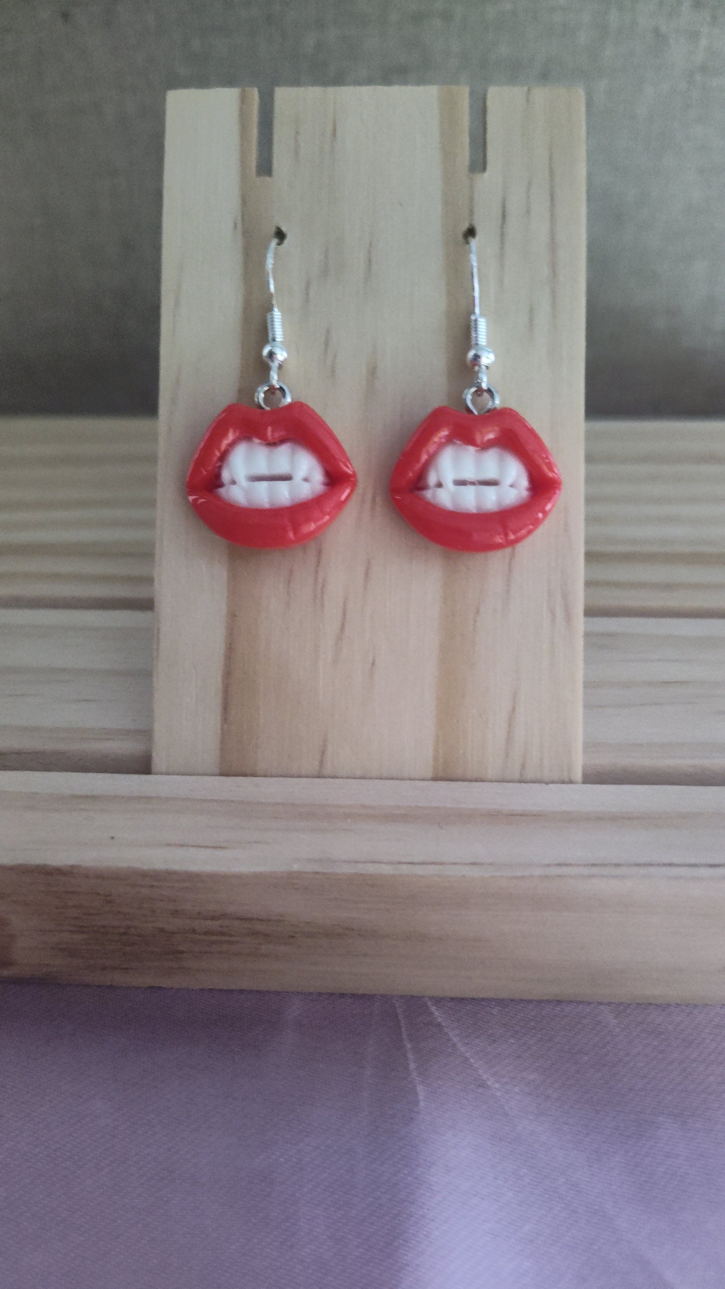 Vampire mouth Earrings- CLEARANCE- Discontinued item