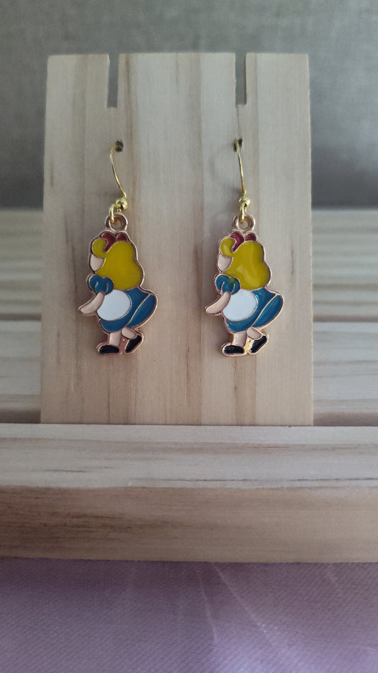 Alice in Wonderland Earrings- CLEARANCE