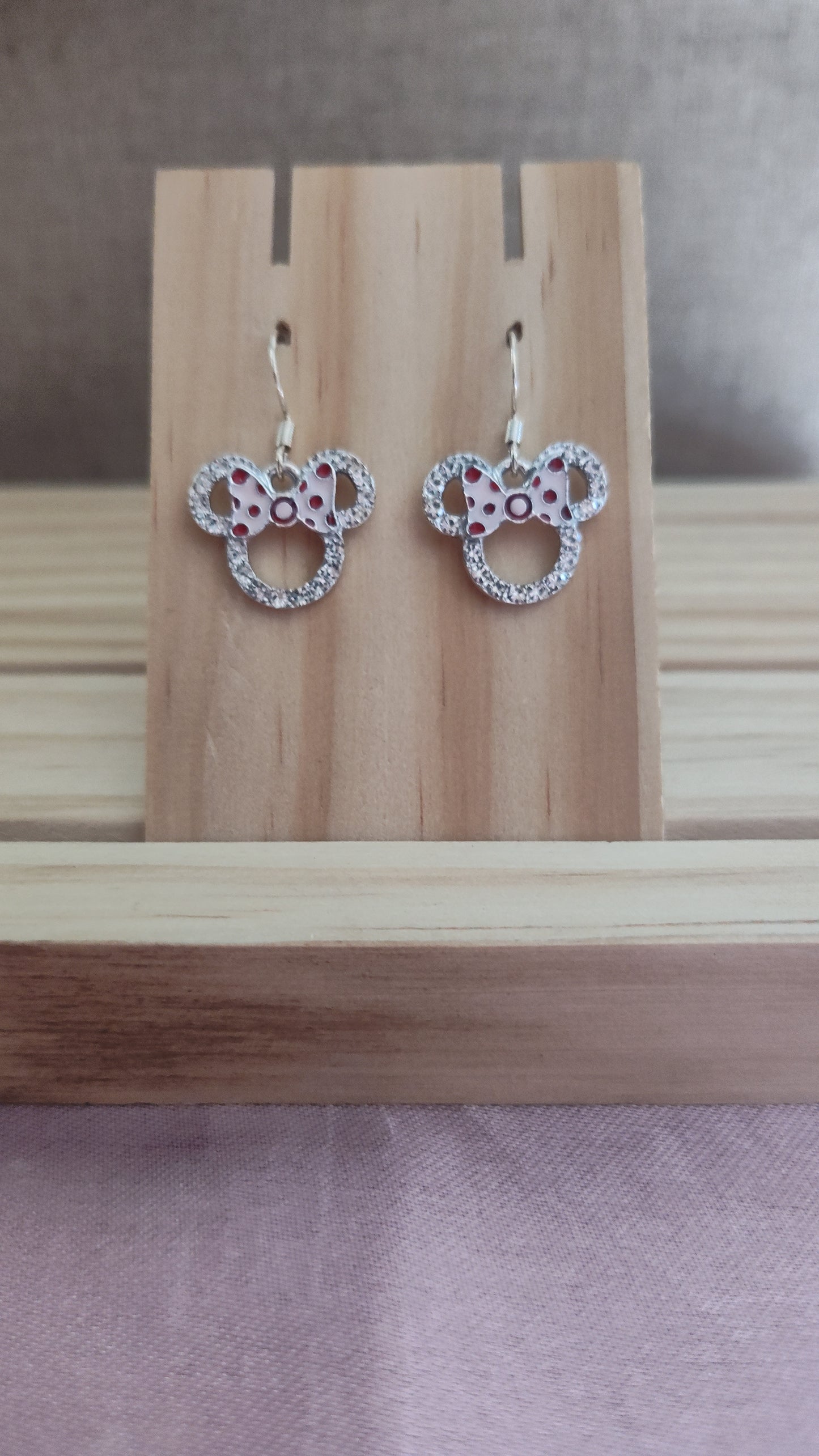 Minnie Mouse Earrings- CLEARANCE