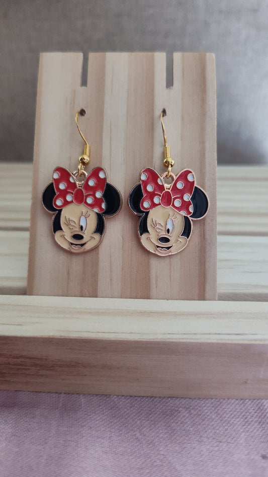 Minnie Mouse Earrings- CLEARANCE