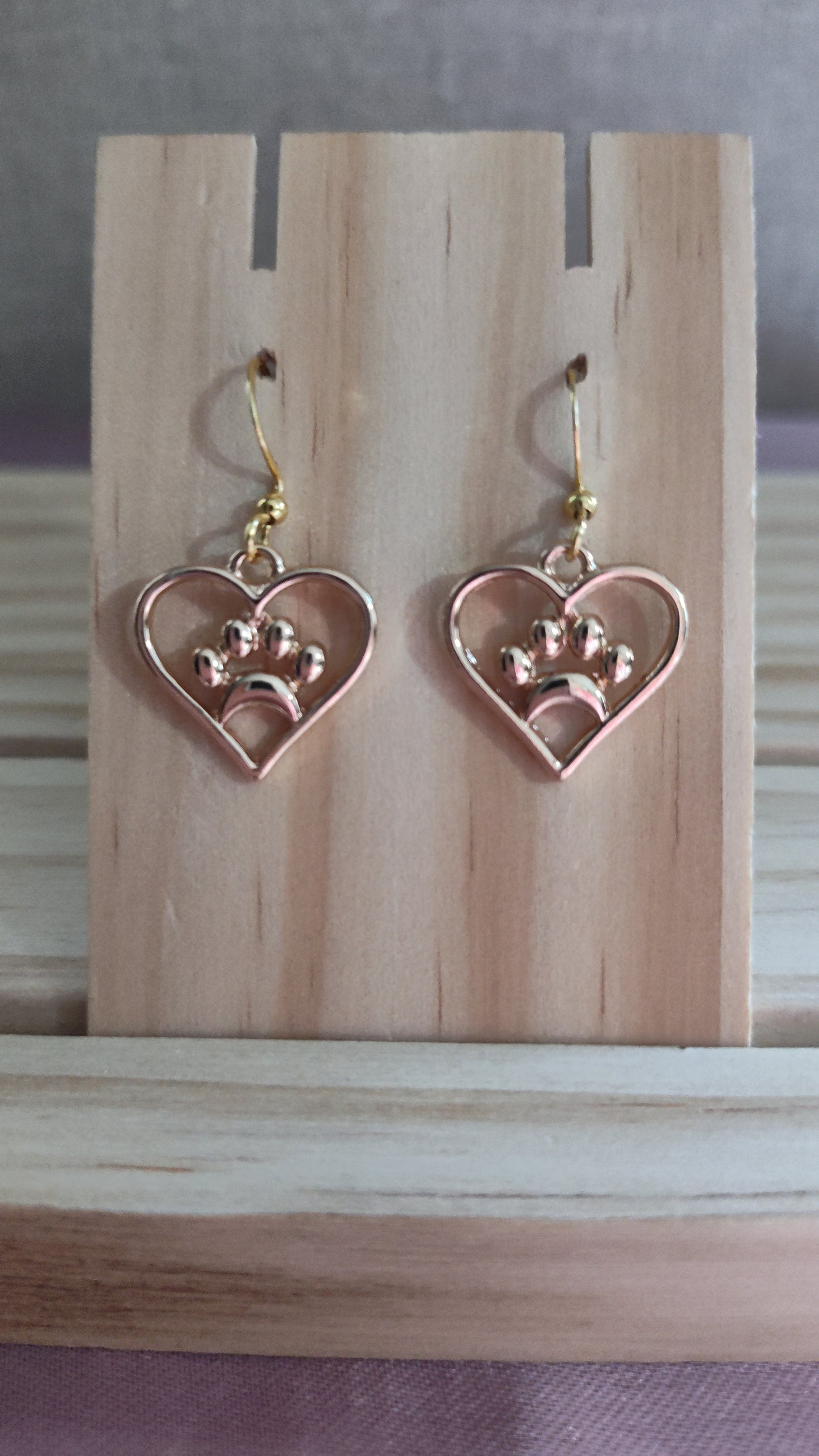 Heart Paw Earrings- SALE