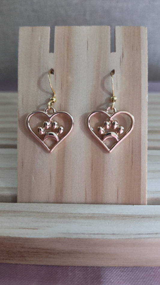 Heart Paw Earrings- SALE