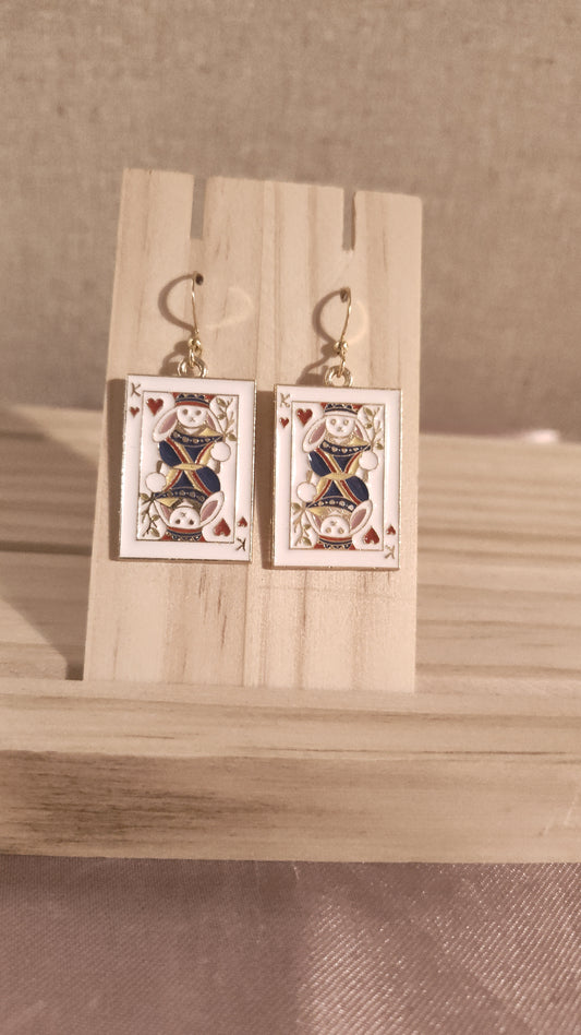 Poker Card Earrings- SALE- Discontinued item