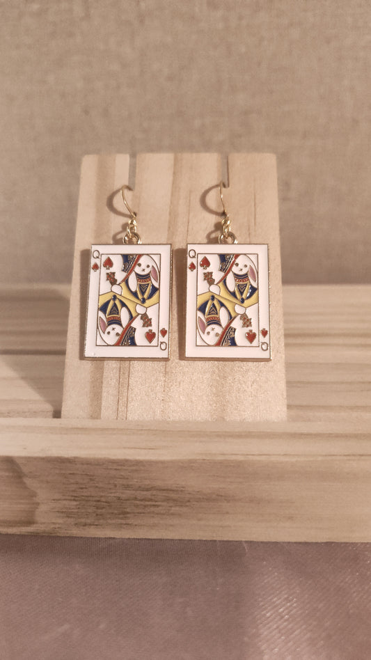 Poker Card Earrings- SALE- Discontinued item