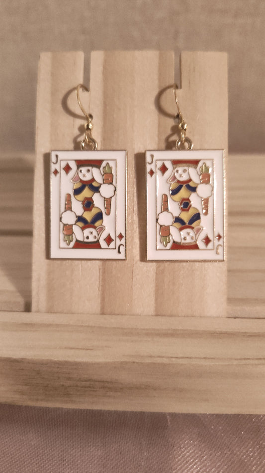 Poker Card Earrings- SALE- Discontinued item