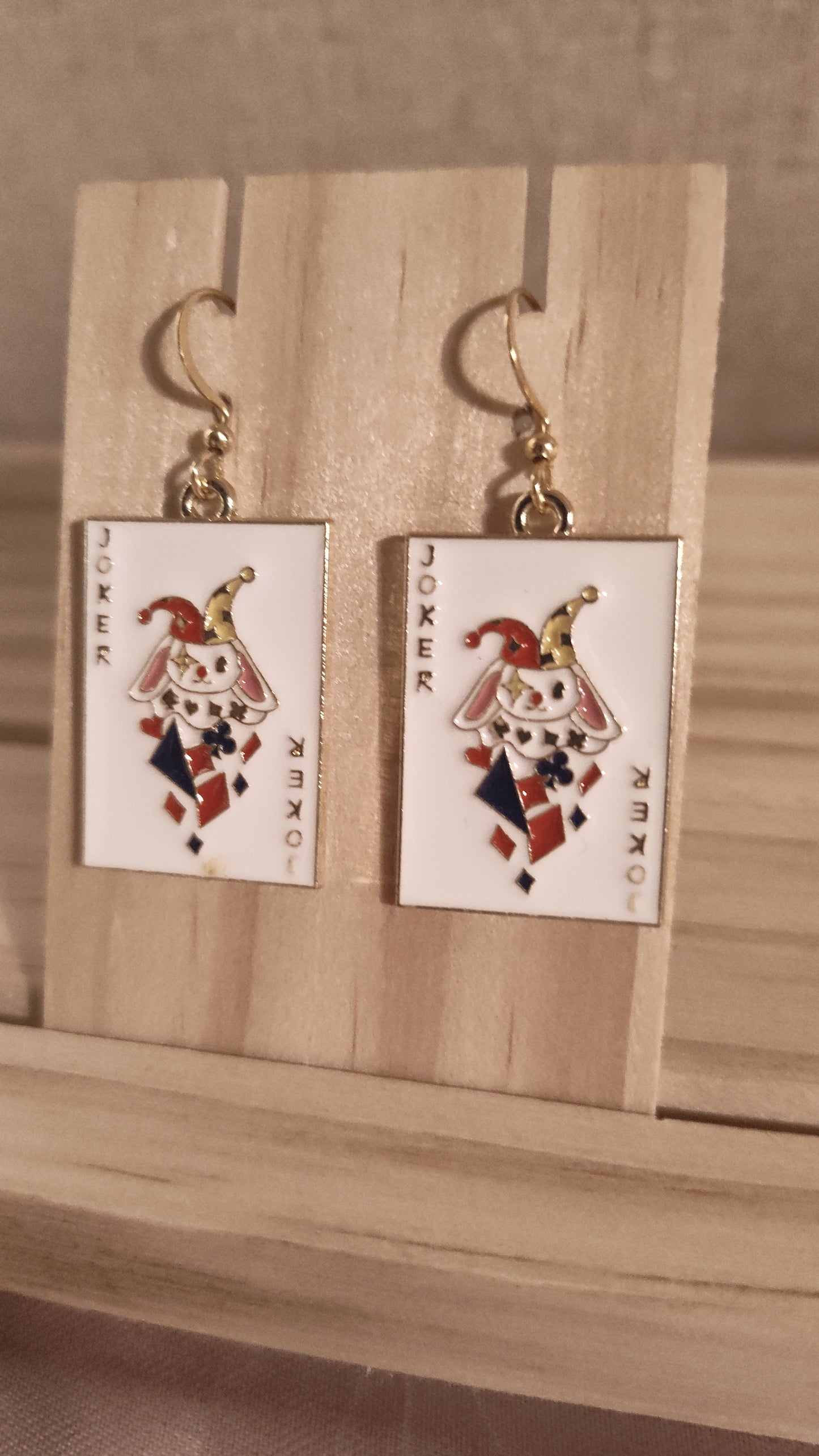 Poker Card Earrings- SALE- Discontinued item