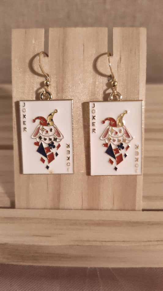 Poker Card Earrings- SALE- Discontinued item