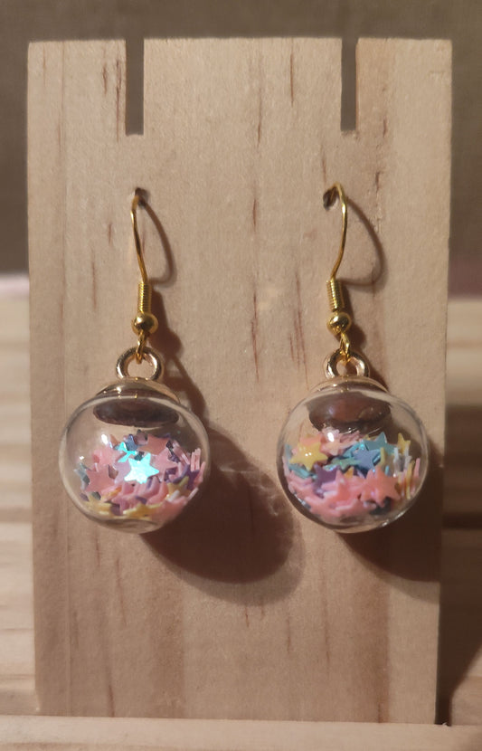 Glass Ball Earrings- CLEARANCE