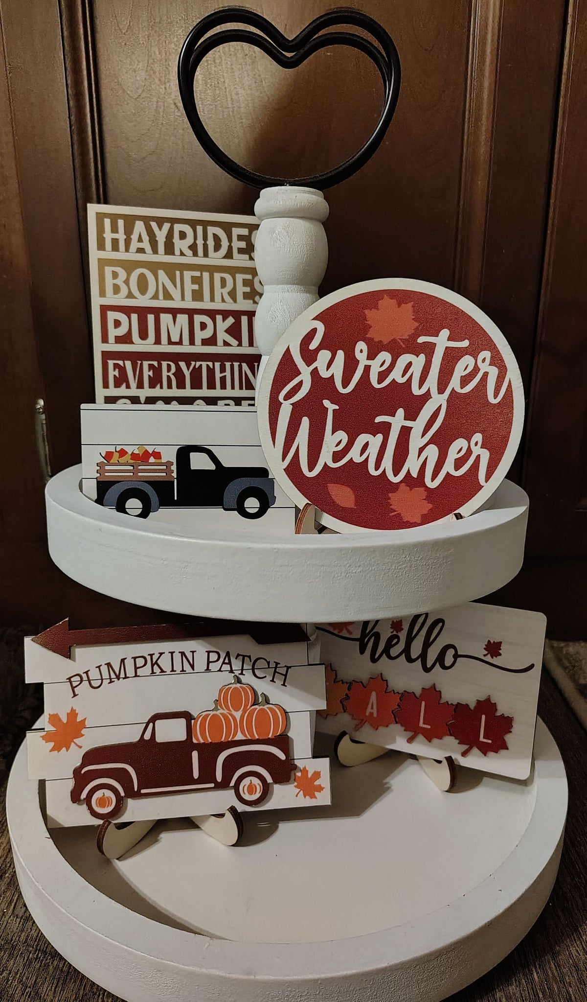 Fall Tiered Tray Decor