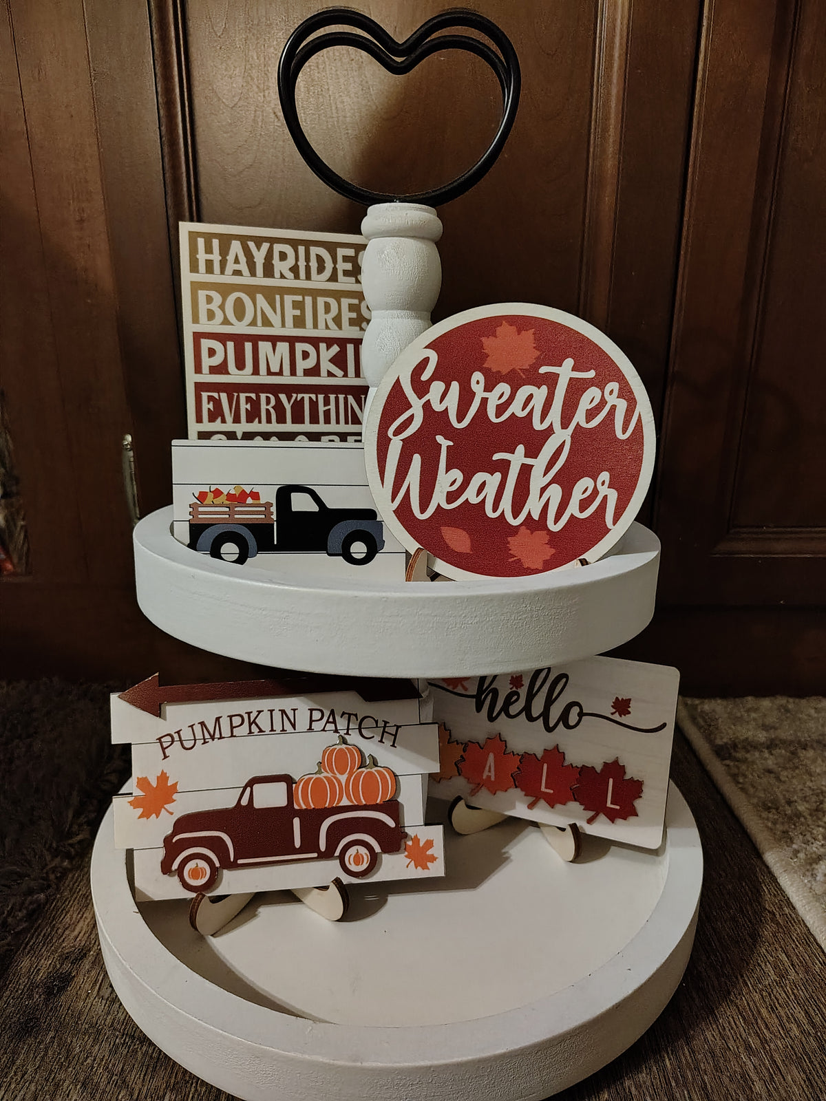 Fall Tiered Tray Decor