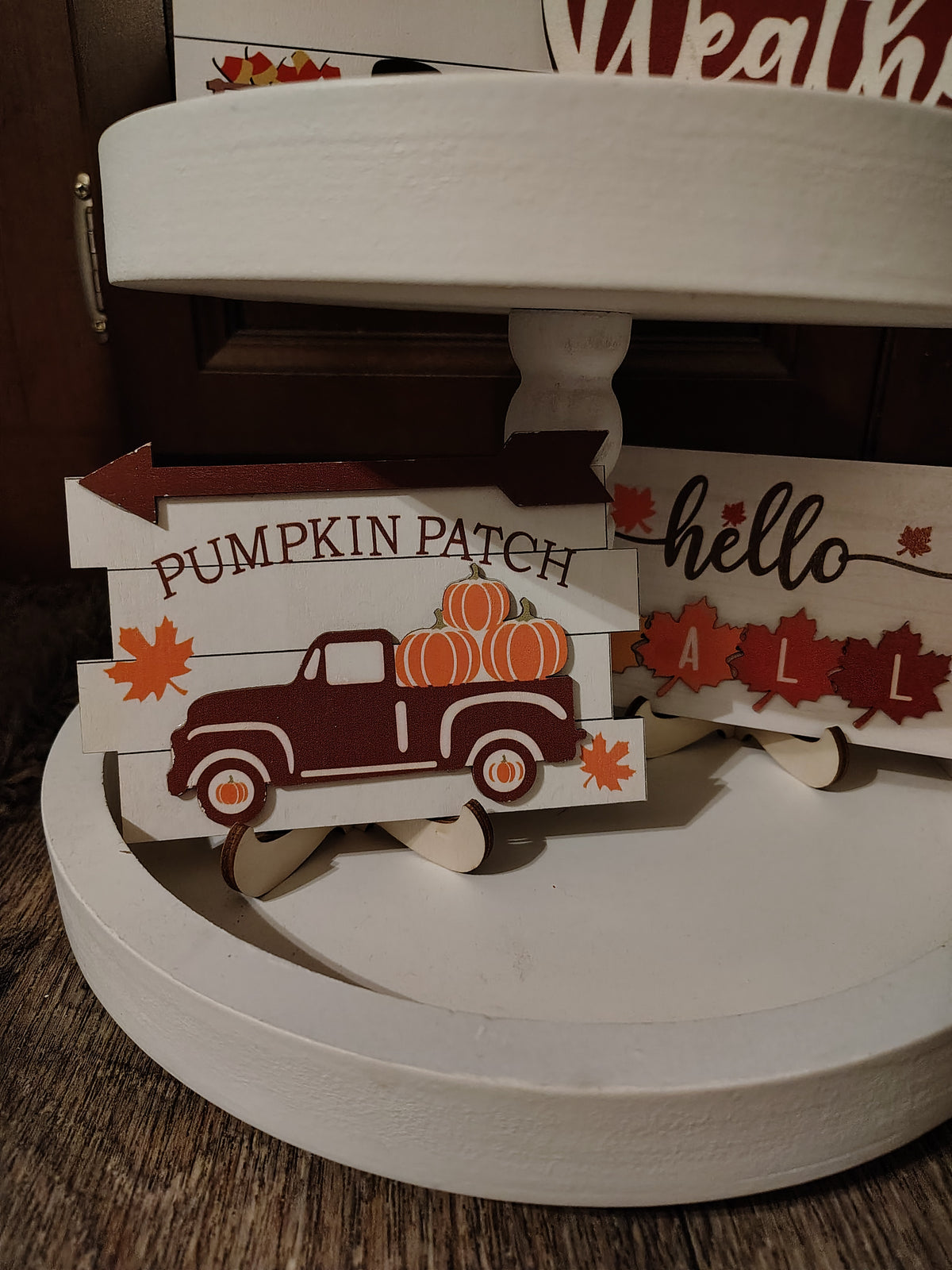 Fall Tiered Tray Decor