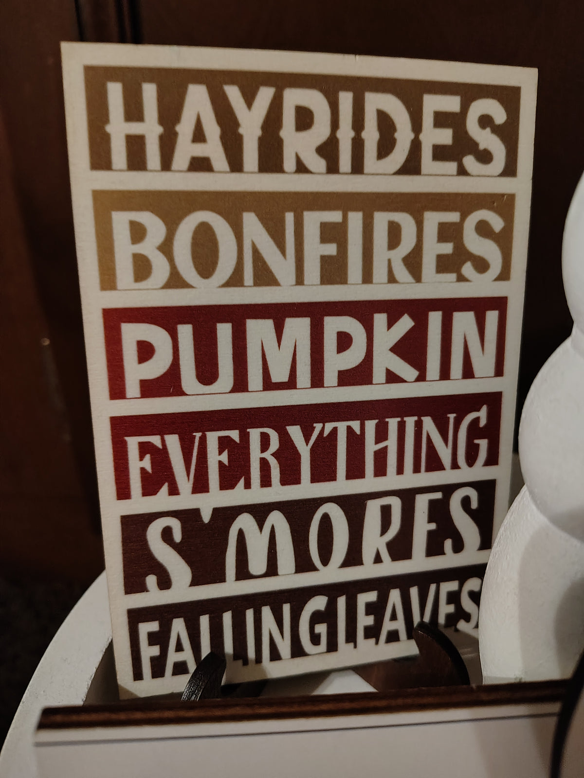 Fall Tiered Tray Decor