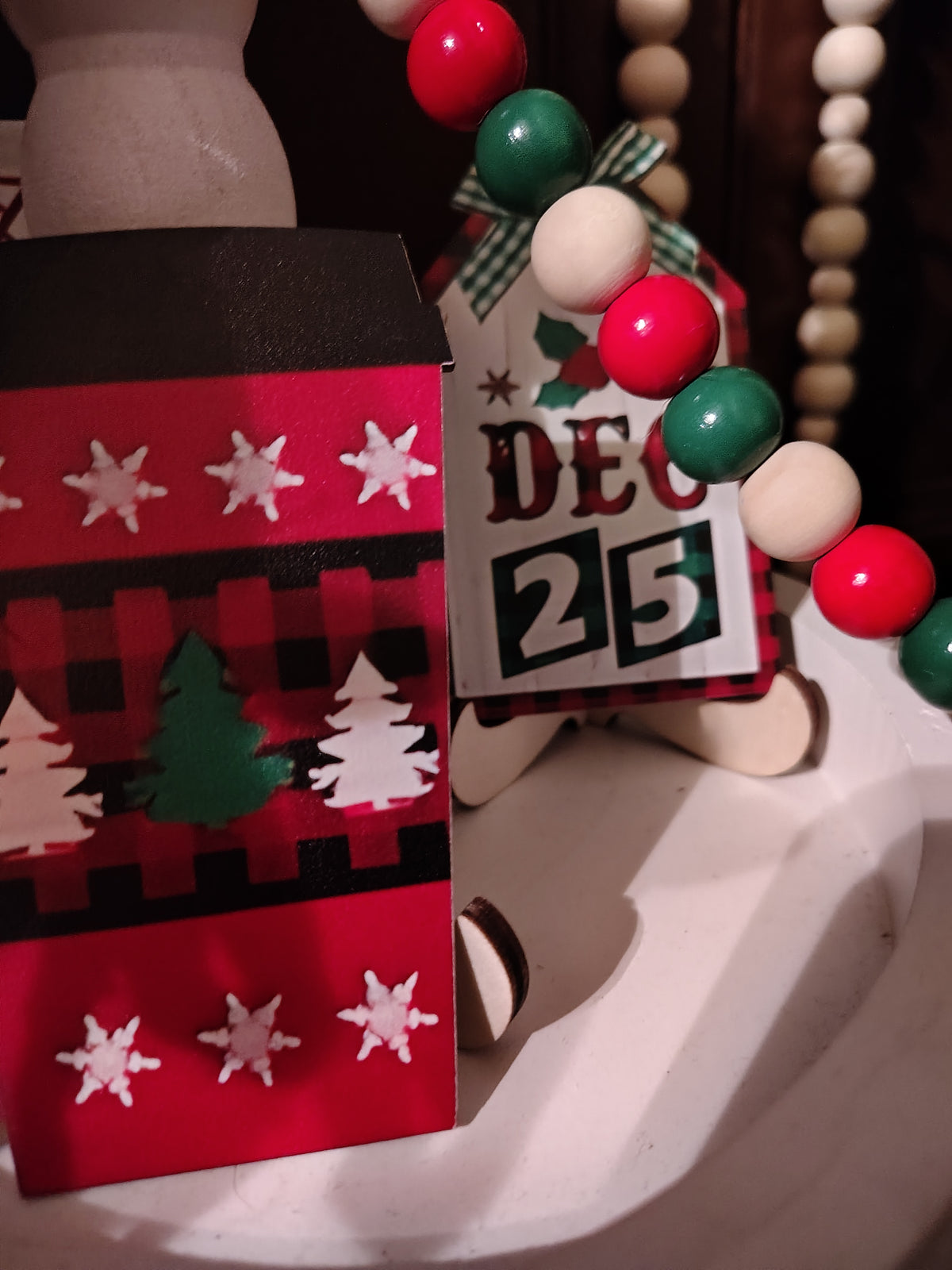 Christmas Tiered Tray Decor