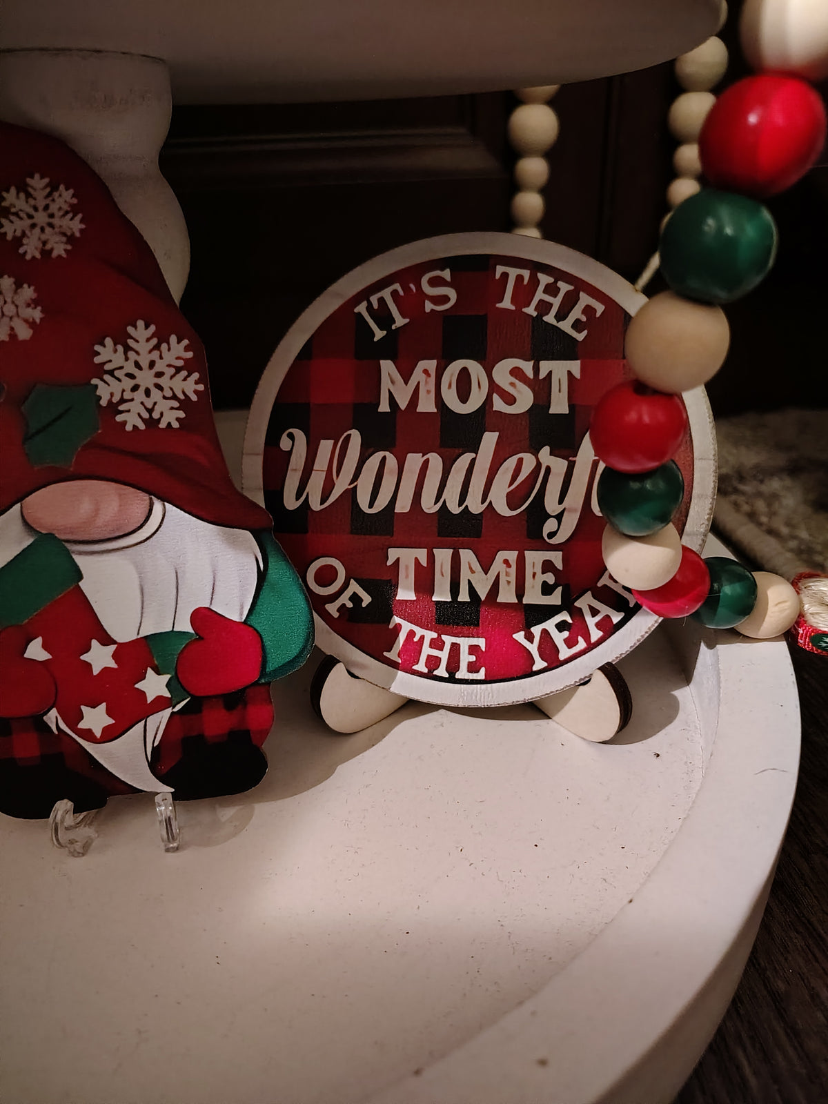 Christmas Tiered Tray Decor