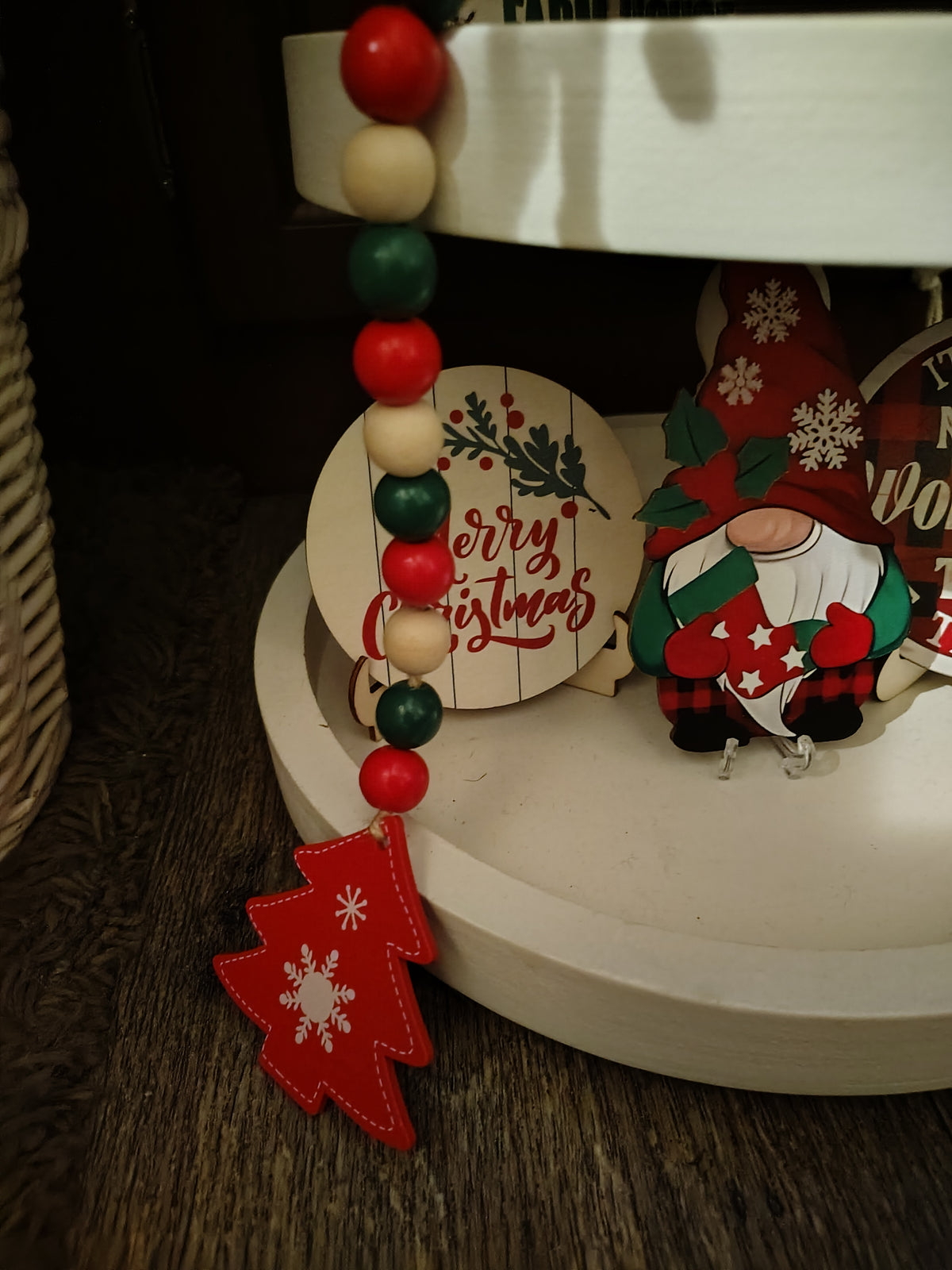Christmas Tiered Tray Decor