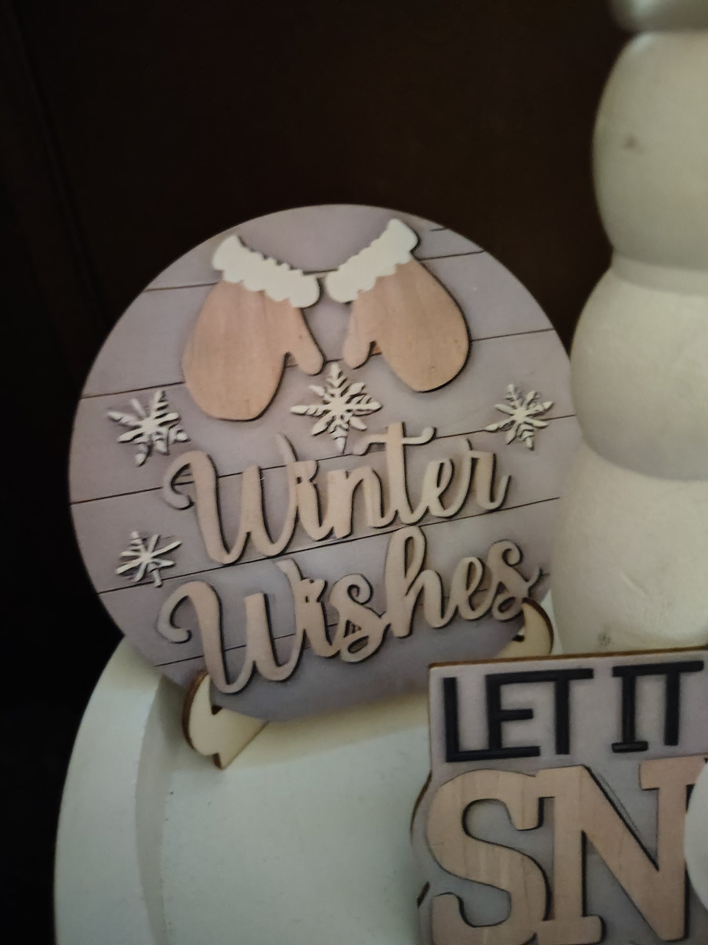 Tiered Tray Decor- Winter- CLEARANCE