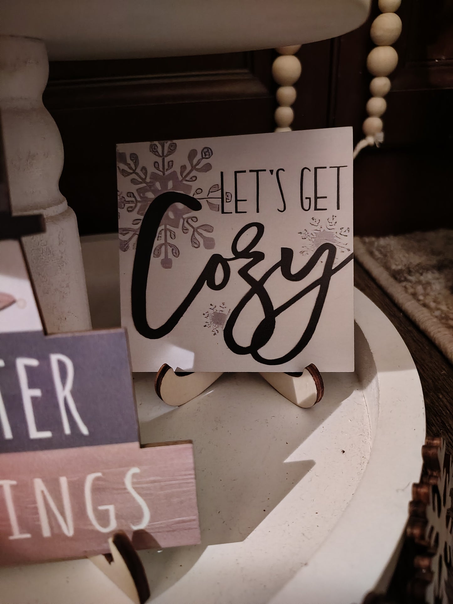 Tiered Tray Decor- Winter- CLEARANCE