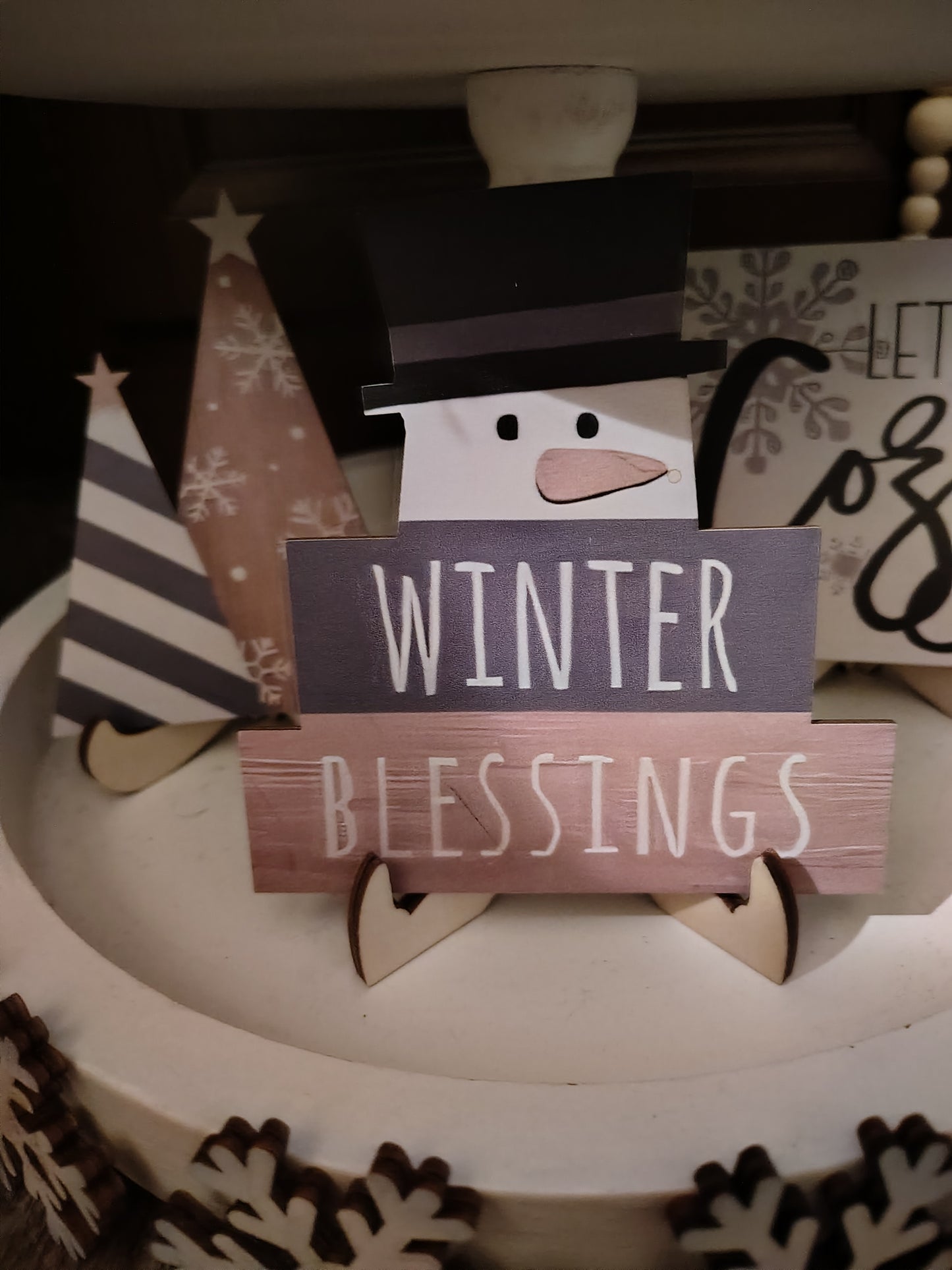 Tiered Tray Decor- Winter- CLEARANCE