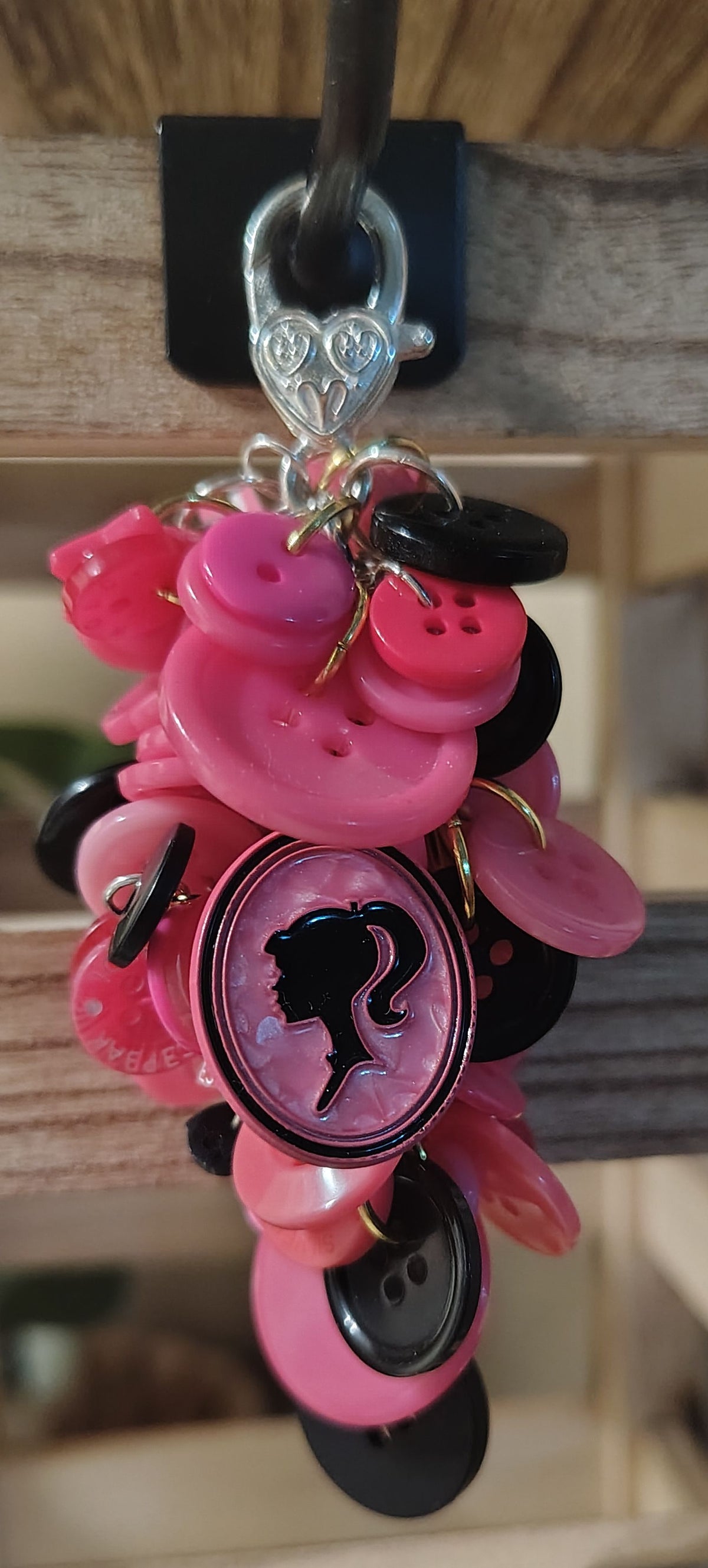Chunky Button Keychain