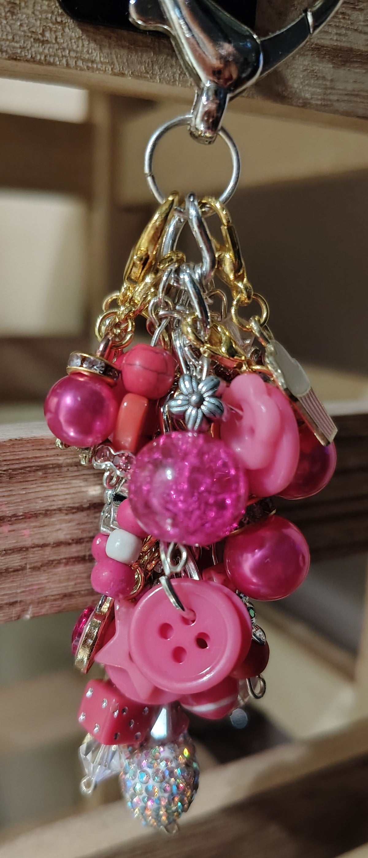 Chunky Pink Keychain