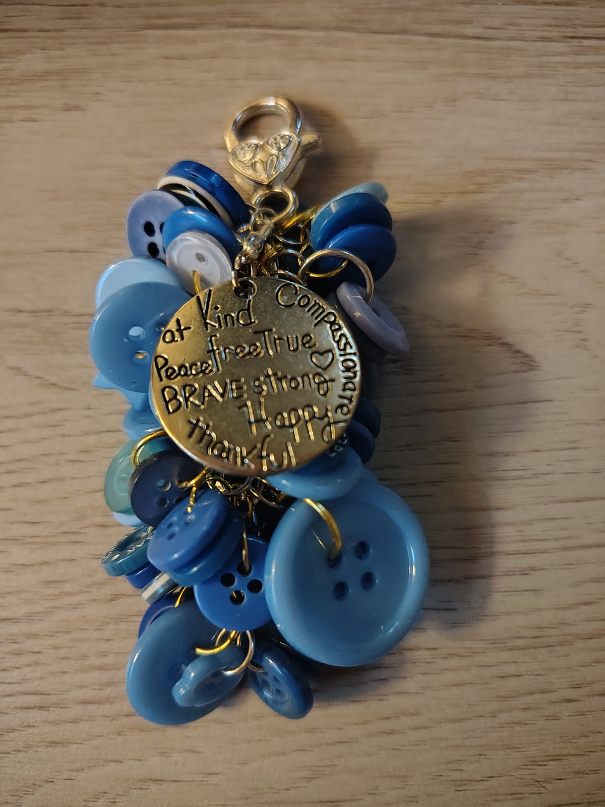 Chunky Button Keychain