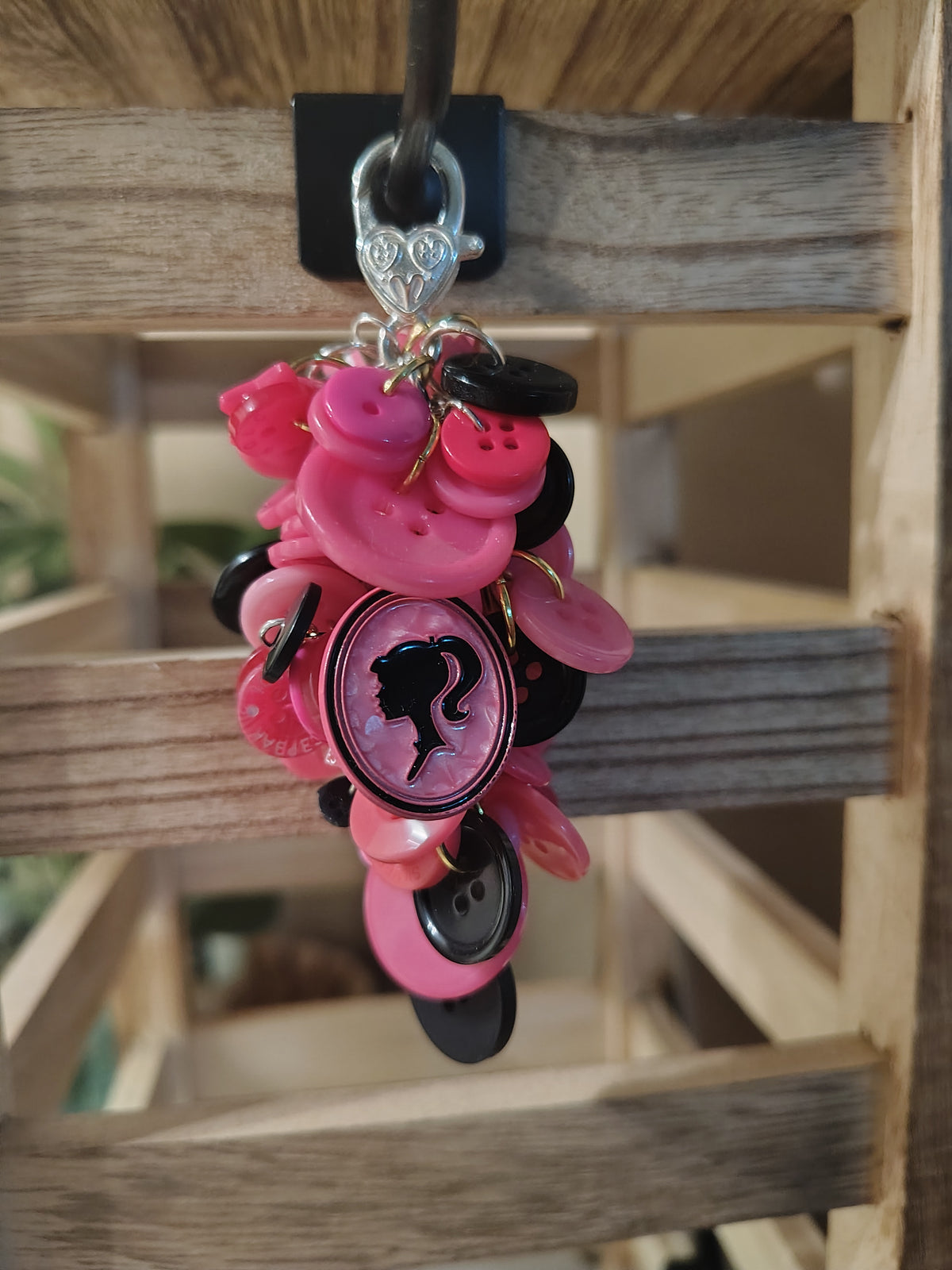 Chunky Button Keychain