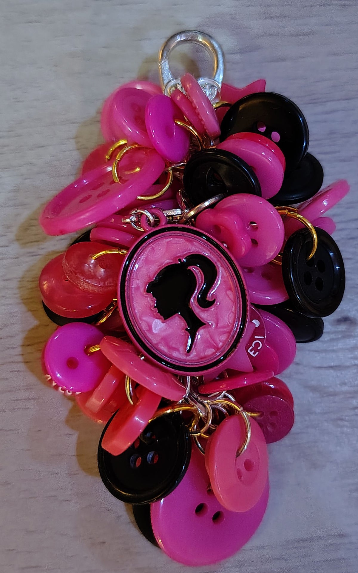 Chunky Button Keychain